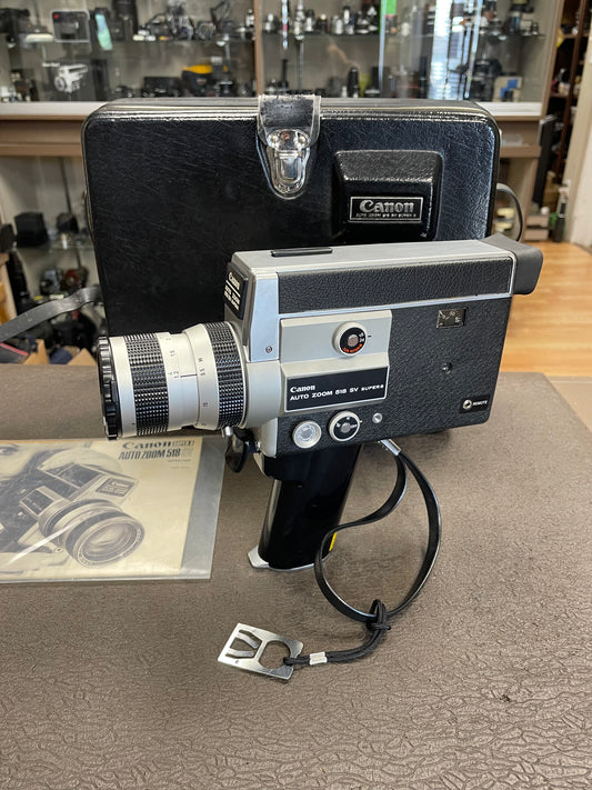 Canon 518 Auto Zoom SV (Special Version) Super 8mm Camera S# 330378