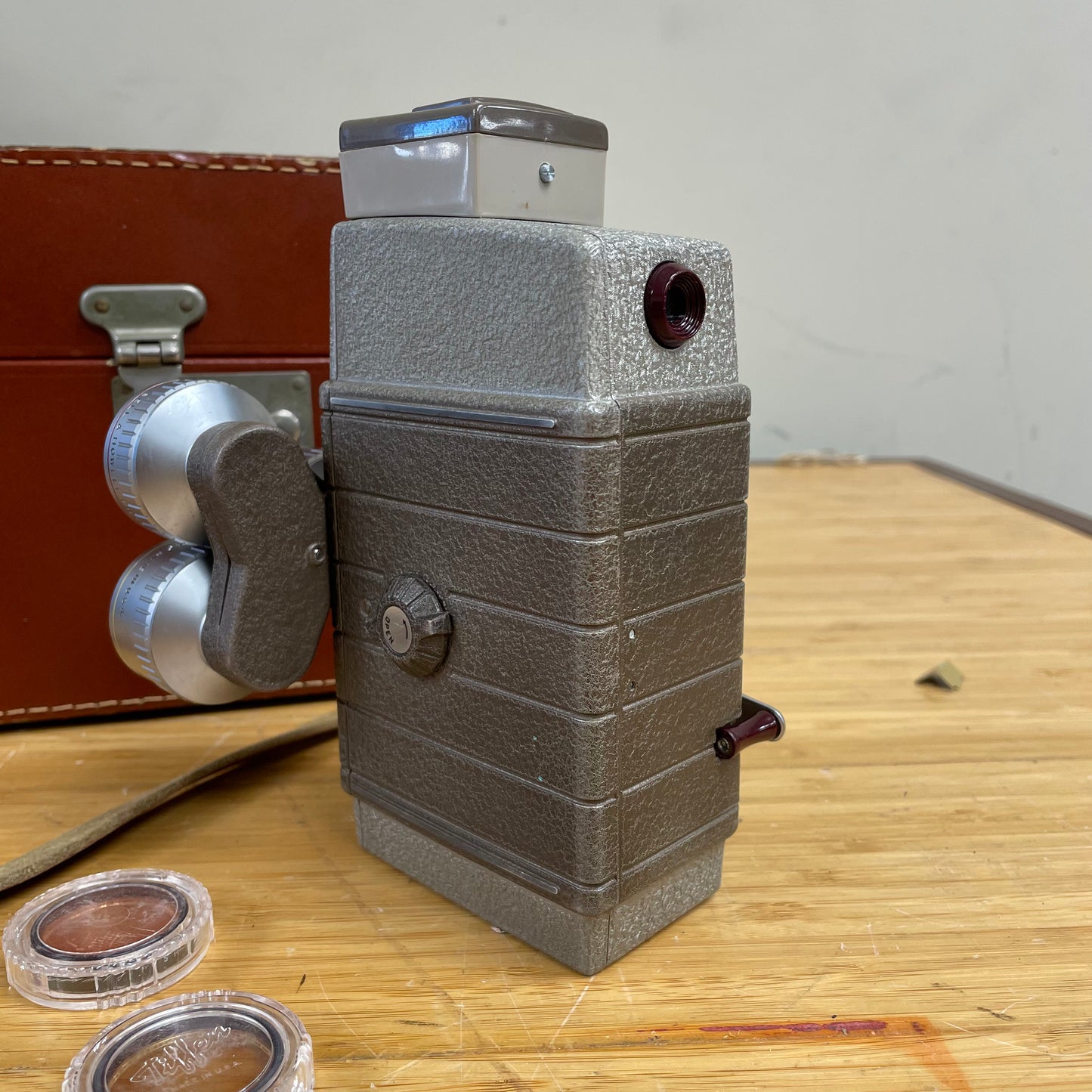 Bell & Howell Two-Fifty-Two 252 8mm Camera w/ Turret, Light Meter, Case, & Filters
