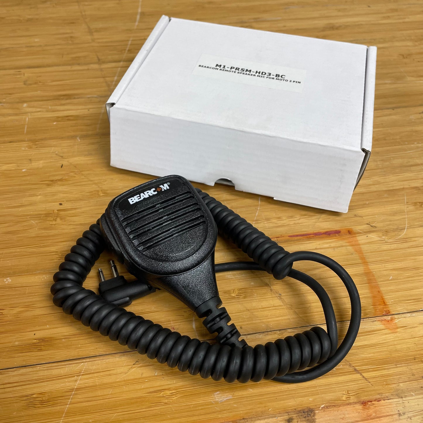 BearCom Remote Speaker Microphone for Motorola 2-Pin Walkie Talkie NEW