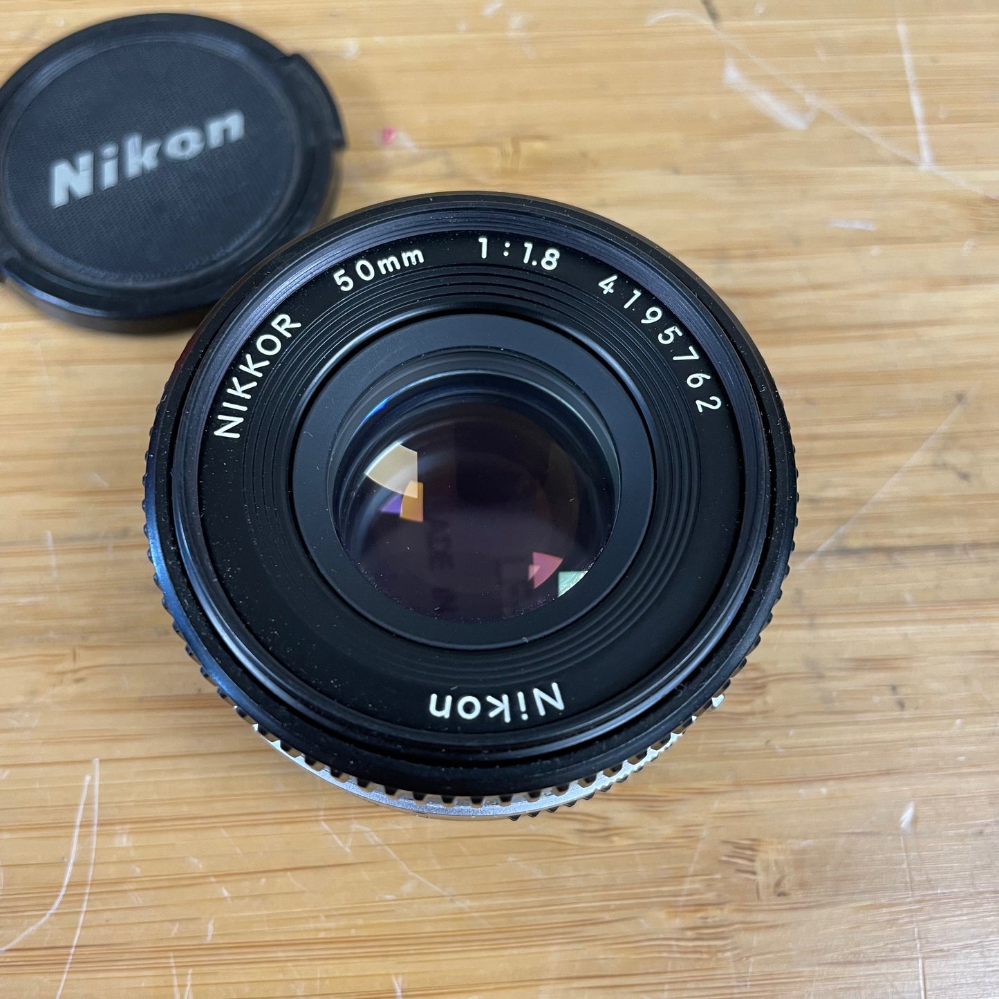 Nikon Nikkor 50mm f/1.8 Ai-S Pancake Prime Manual Focus Lens S# 4195762