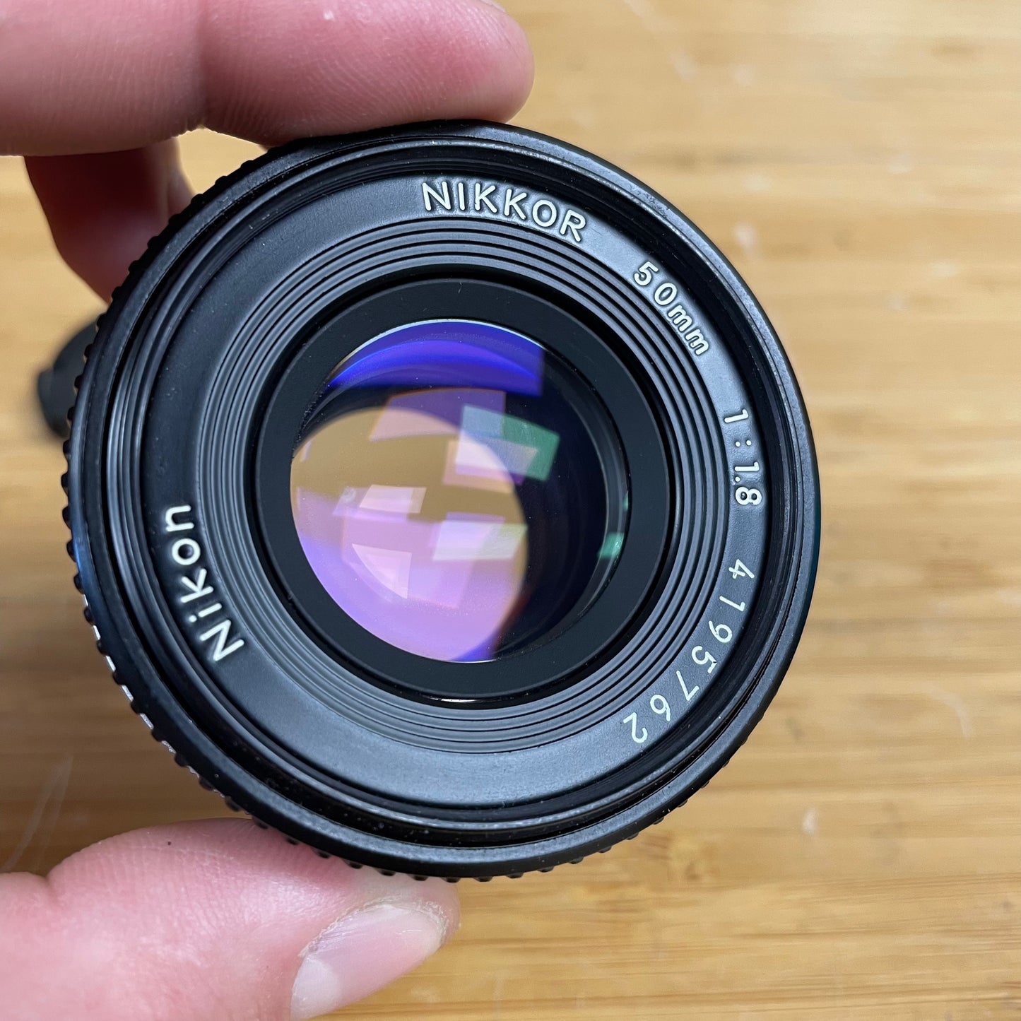 Nikon Nikkor 50mm f/1.8 Ai-S Pancake Prime Manual Focus Lens S# 4195762