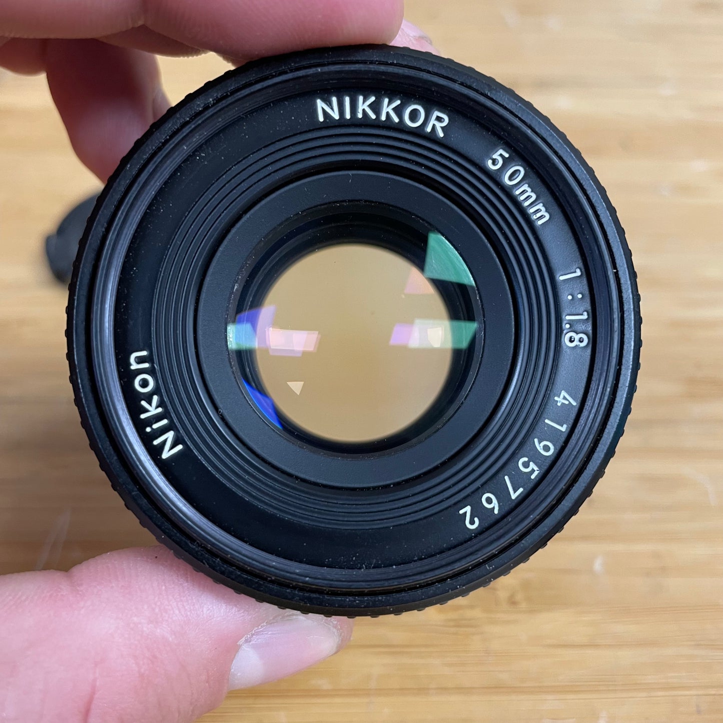 Nikon Nikkor 50mm f/1.8 Ai-S Pancake Prime Manual Focus Lens S# 4195762