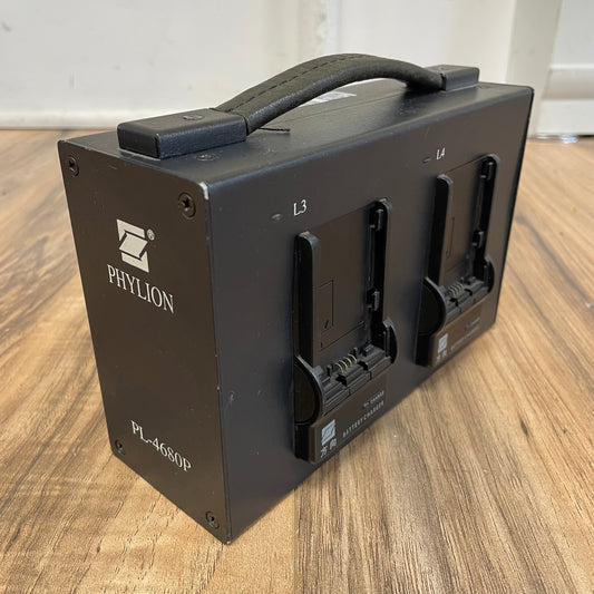 Phylion PL-4680P Quad Charger for Panasonic D54 DV Batteries - S# 065700