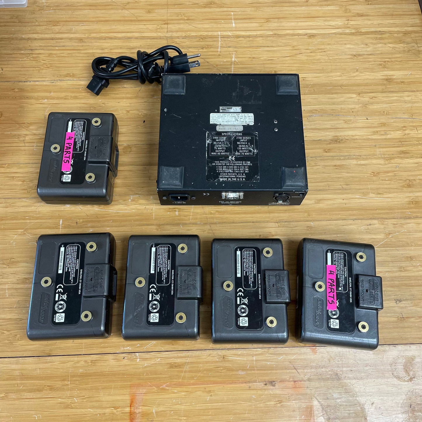Anton Bauer Gold Mount Batteries (5) w/ Dual Charger Kit - READ DESCRIPTION