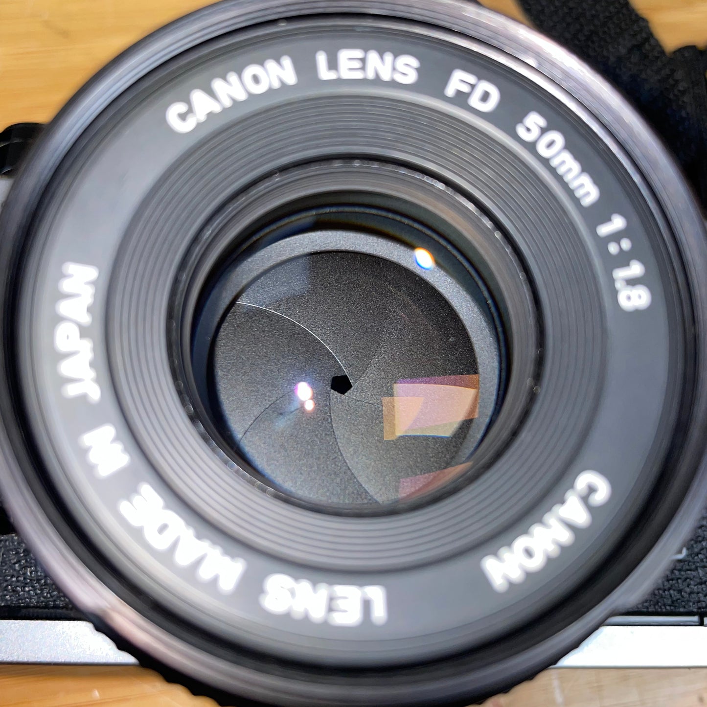 Canon AE-1 Program 35mm Camera Body S# 1987571 with Canon FD 50mm T1.8 Lens S# 4594729