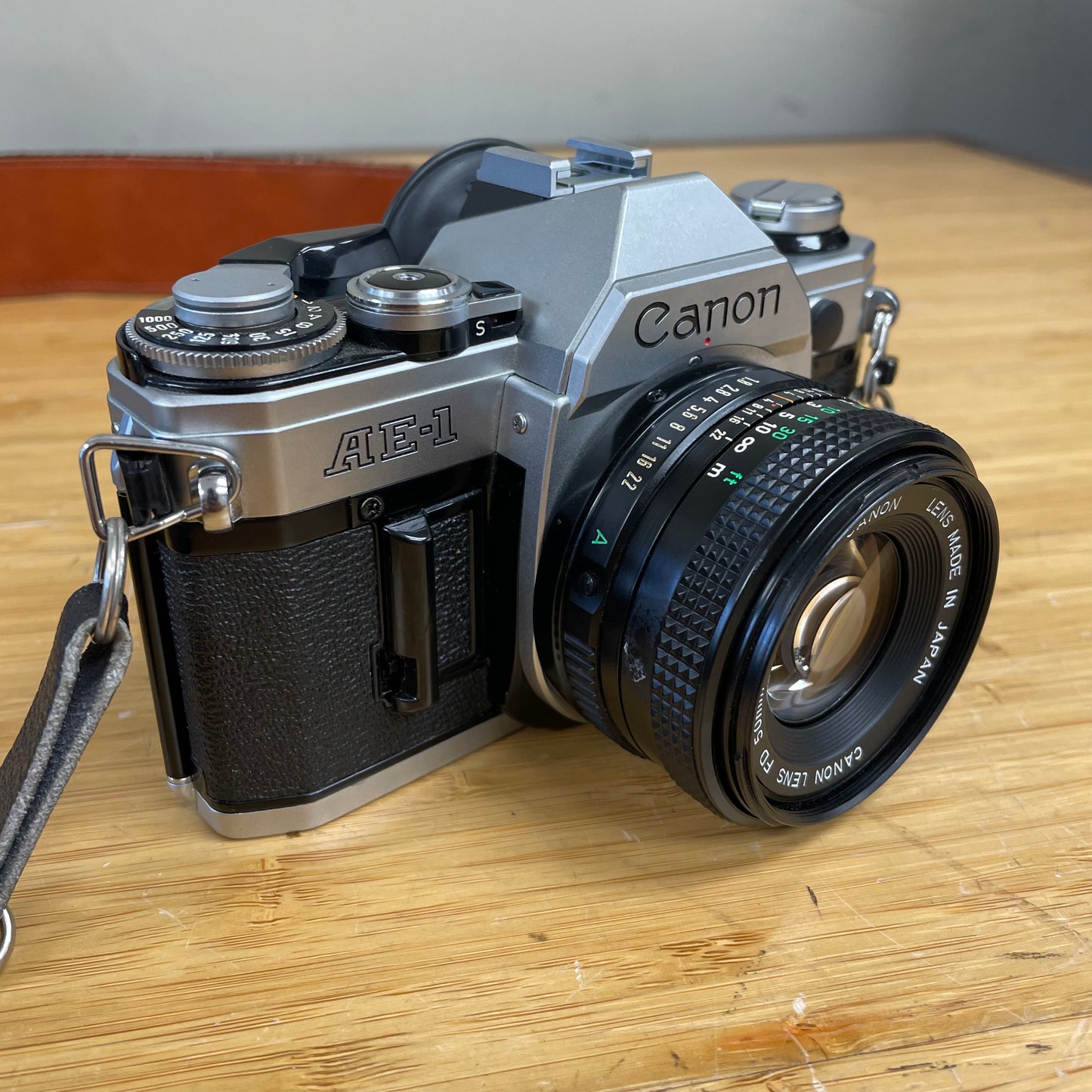 Canon AE-1 35mm Camera Body S# 5172458 with Canon FD 50mm T1.8 Lens S# 4155582