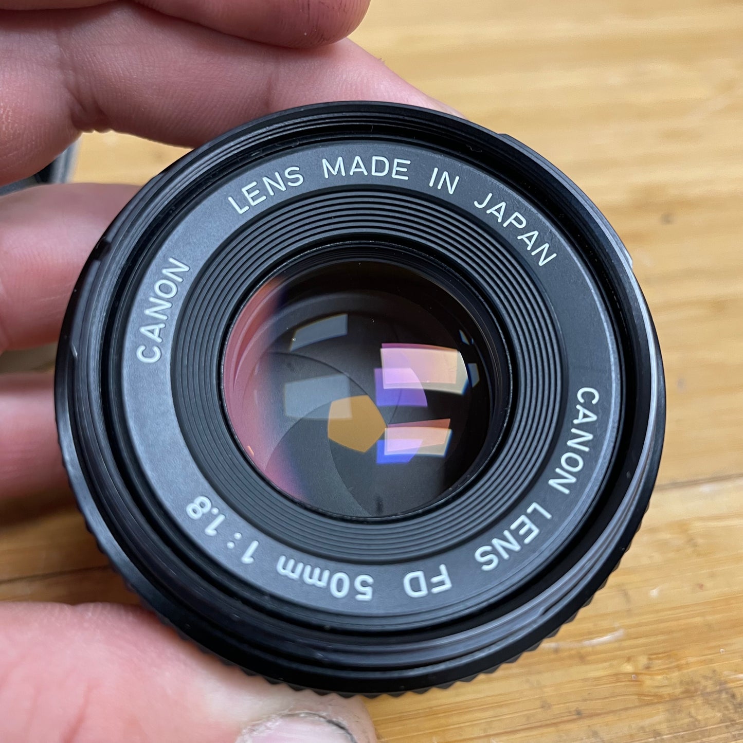 Canon AE-1 35mm Camera Body S# 5172458 with Canon FD 50mm T1.8 Lens S# 4155582