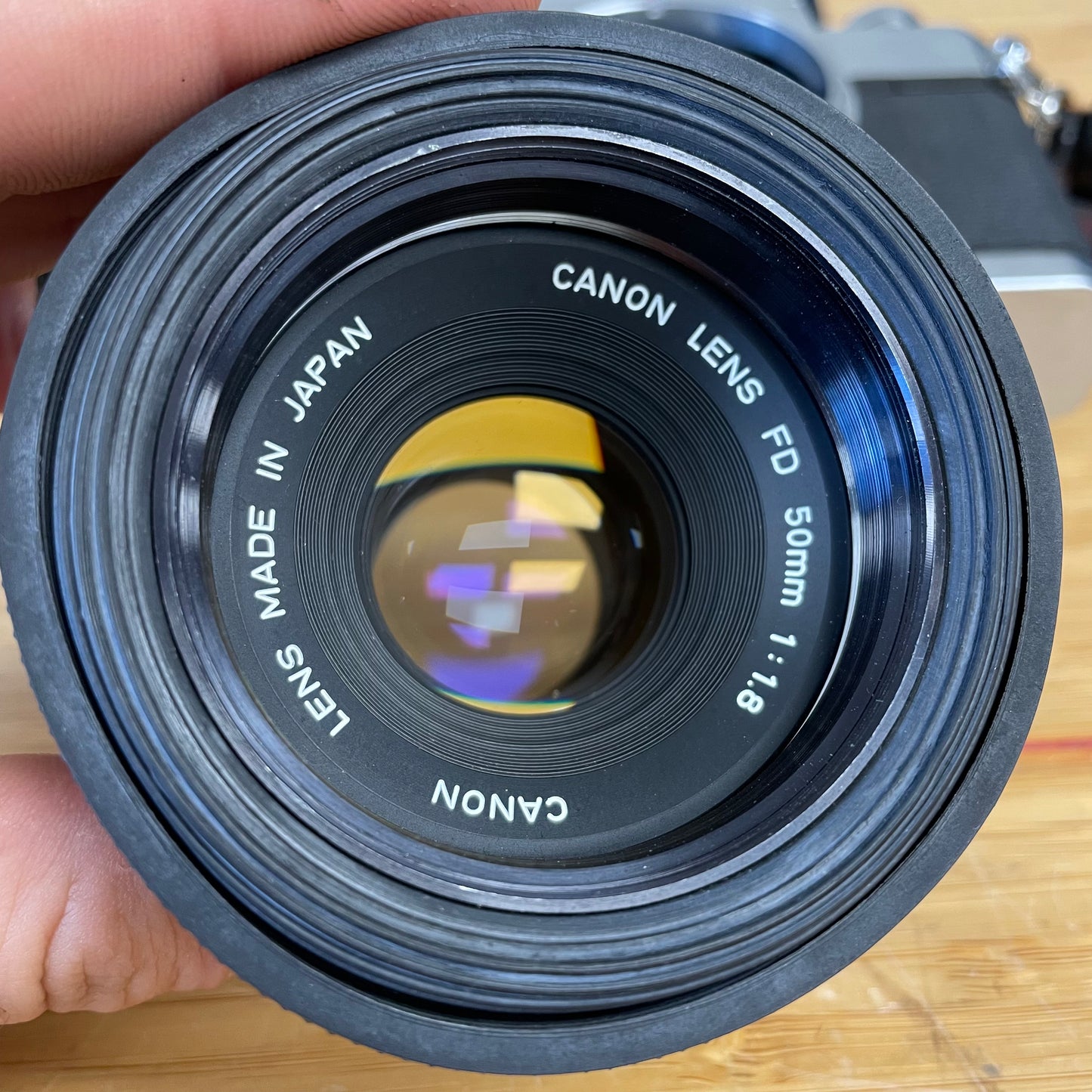 Canon FTb QL 35mm Camera Body S# 316608 w/ Canon FD 50mm T1.8 Lens S# 106768 & Canon Leather Case