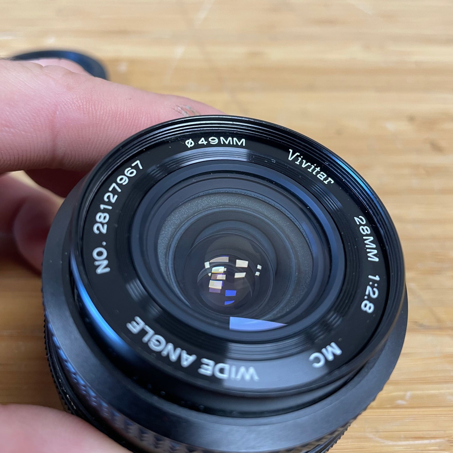 Vivitar 28mm f2.8 MC Wide Angle FD Mount Lens S# 28127967
