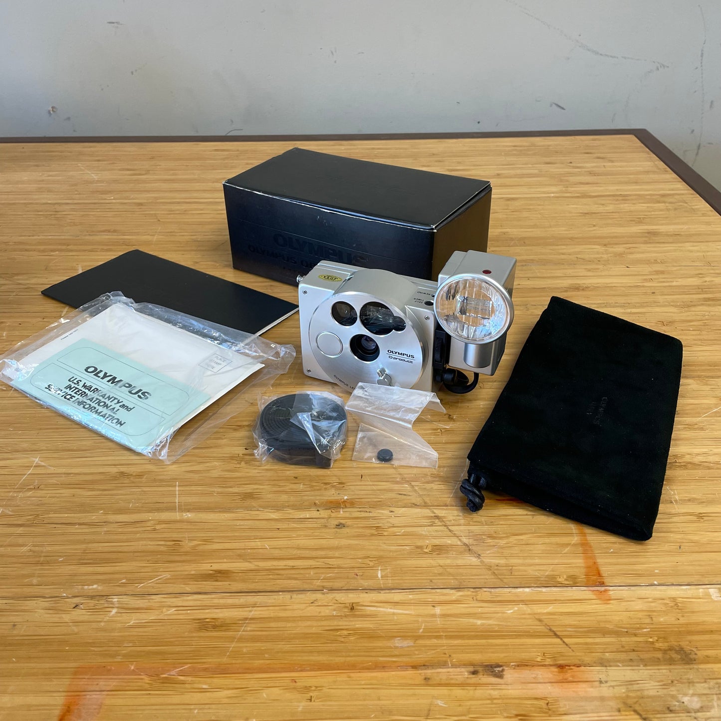 Olympus O-Product 35mm Autofocus Film Camera — #11780/20000 — Boxed w/ Flash