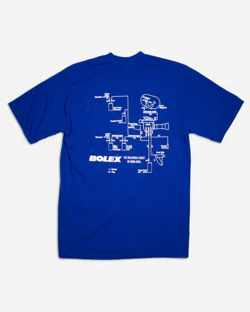 Bolex Schematics Tee Cobalt
