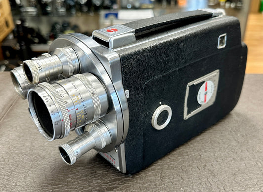 Kodak K-100 Super 16mm Turret Camera Body S# 012069 Non Reflex with Kodak 15mm, 25mm Lenses
