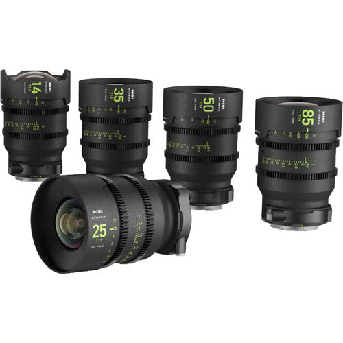 NiSi ATHENA Prime T2.4/1.9 Full-Frame 5-Lens Kit (PL Mount/FF)