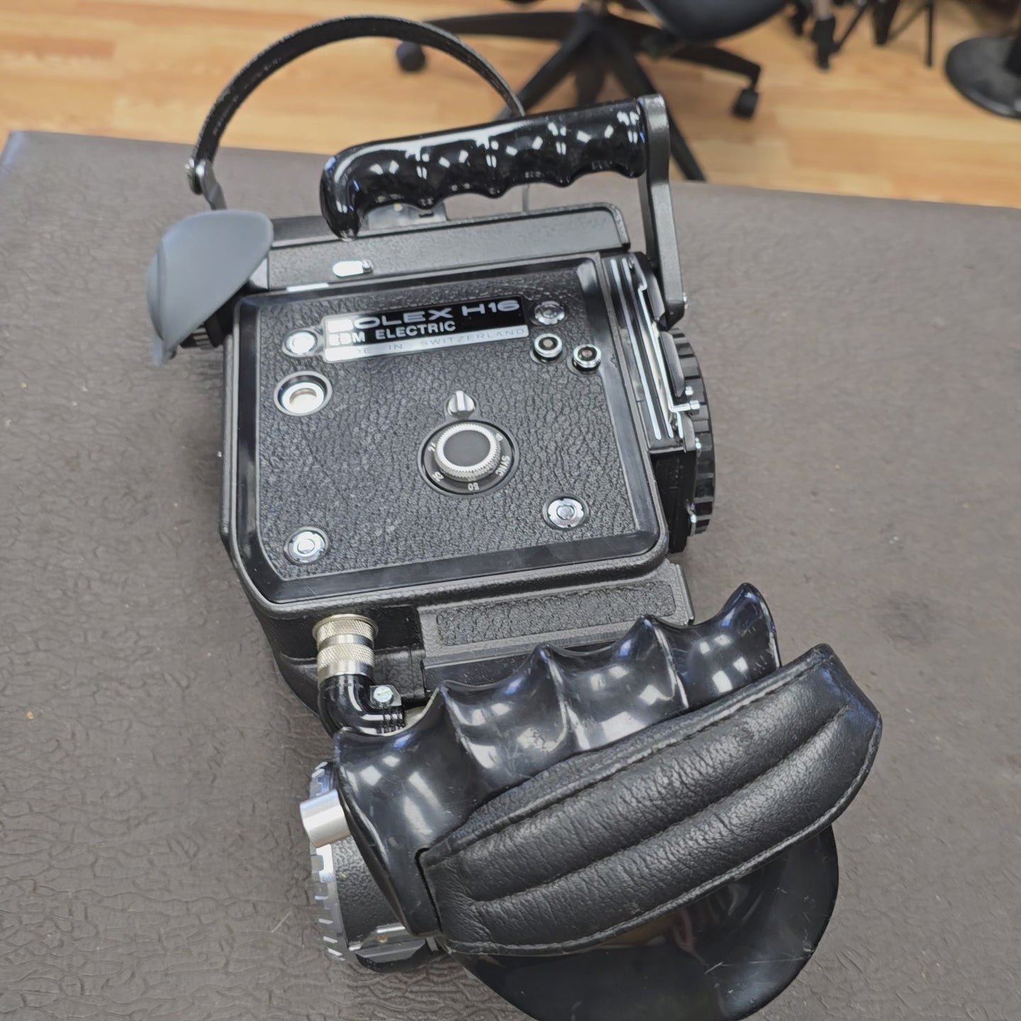 Bolex Super 16 EBM Camera Body with 13x Viewfinder ,Powergrip
