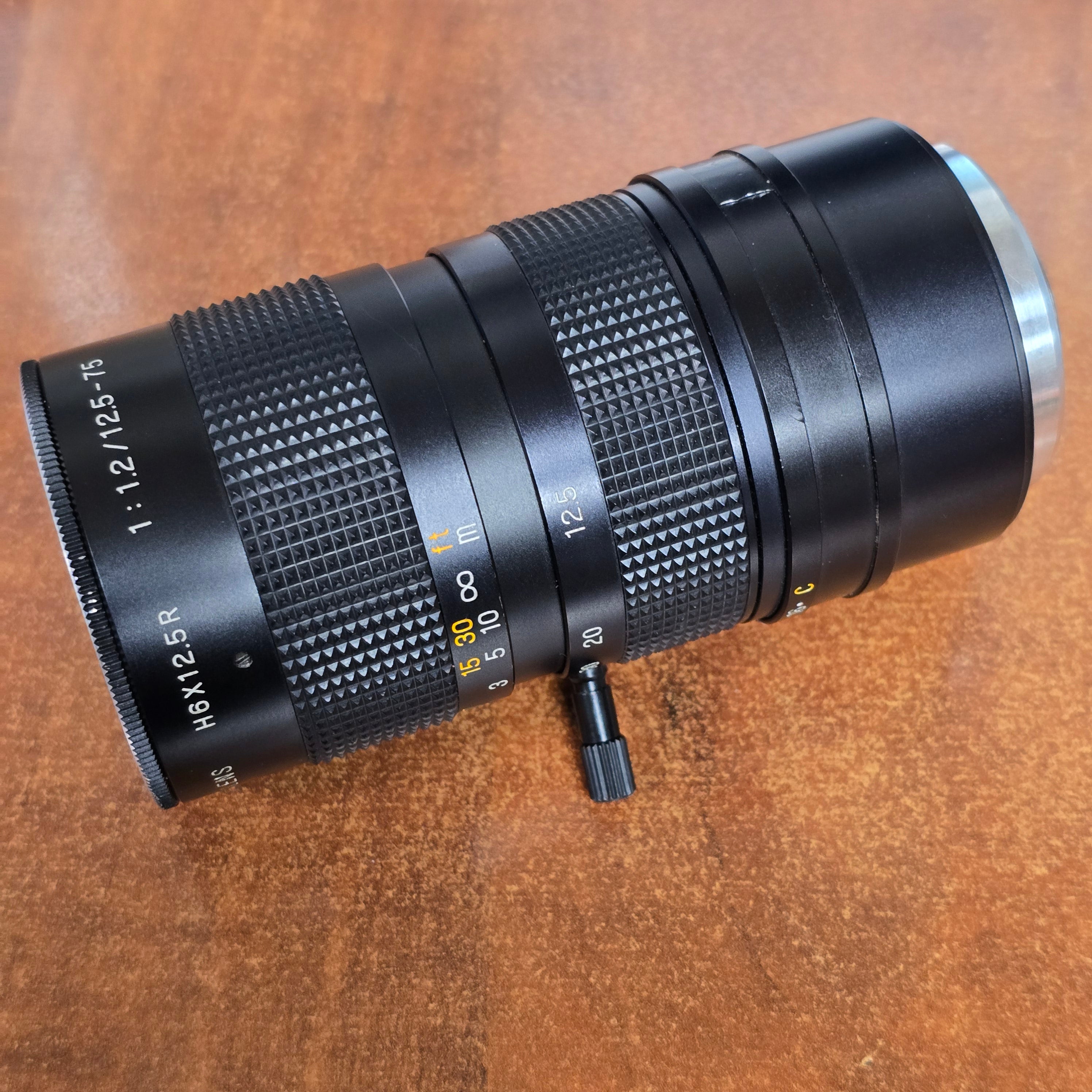 Fujinon 12.5-75mm T1.2 TV Zoom Lens H6x12.5R C-Mount S# 998499