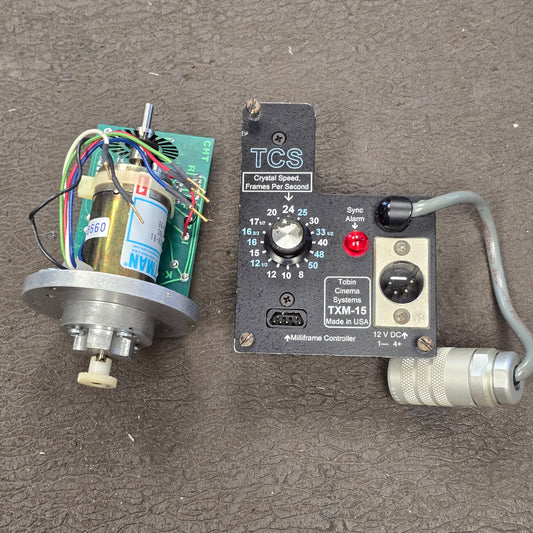 TCS TXM-15 Crystal Motor & Controller for Arri 16BL (used) S# 8660