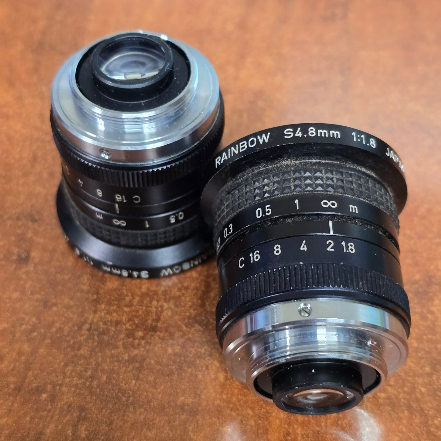 Rainbow S4.8mm 1:1.8 C-Mount CCTV Lens ( Lot of 2 )