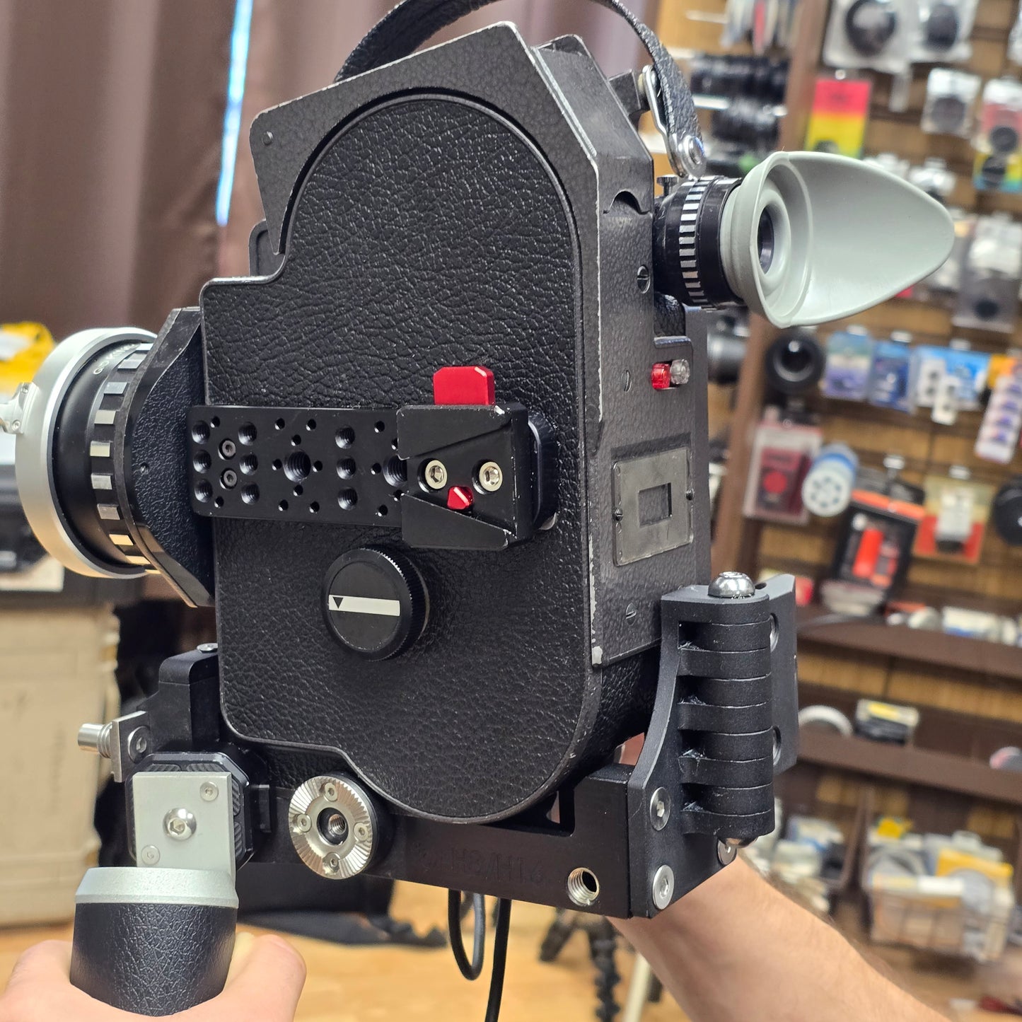 Bolex EL Super 16mm Camera Package with Tested Super 8 Custom Cage & Grip Batteries S# 310894