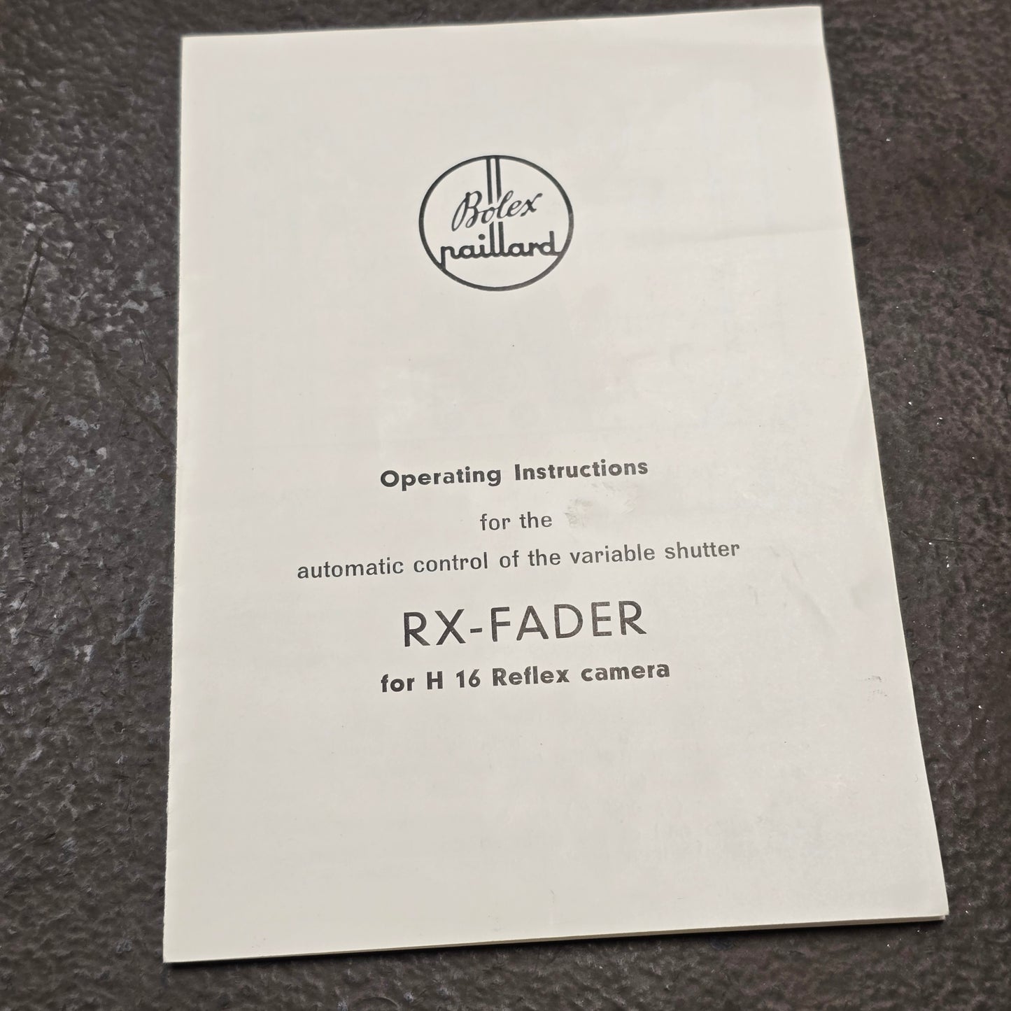 Bolex Rex-O-Fader with Winding Crank Long Knob with Box