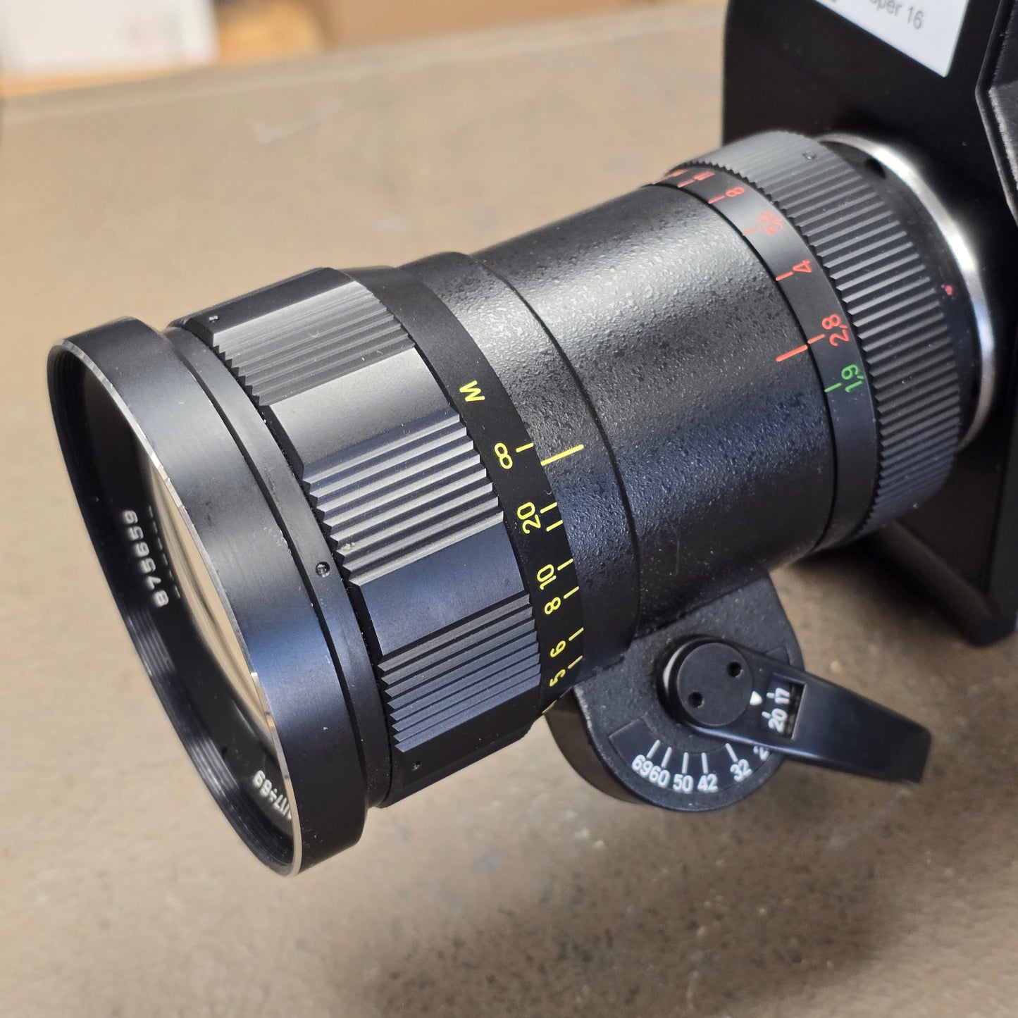 Krasnogorsk K-3 Super 16mm Camera S# 8702973 w/ Meteor 17-69mm Zoom lens S# 875659 with Case & Accessories