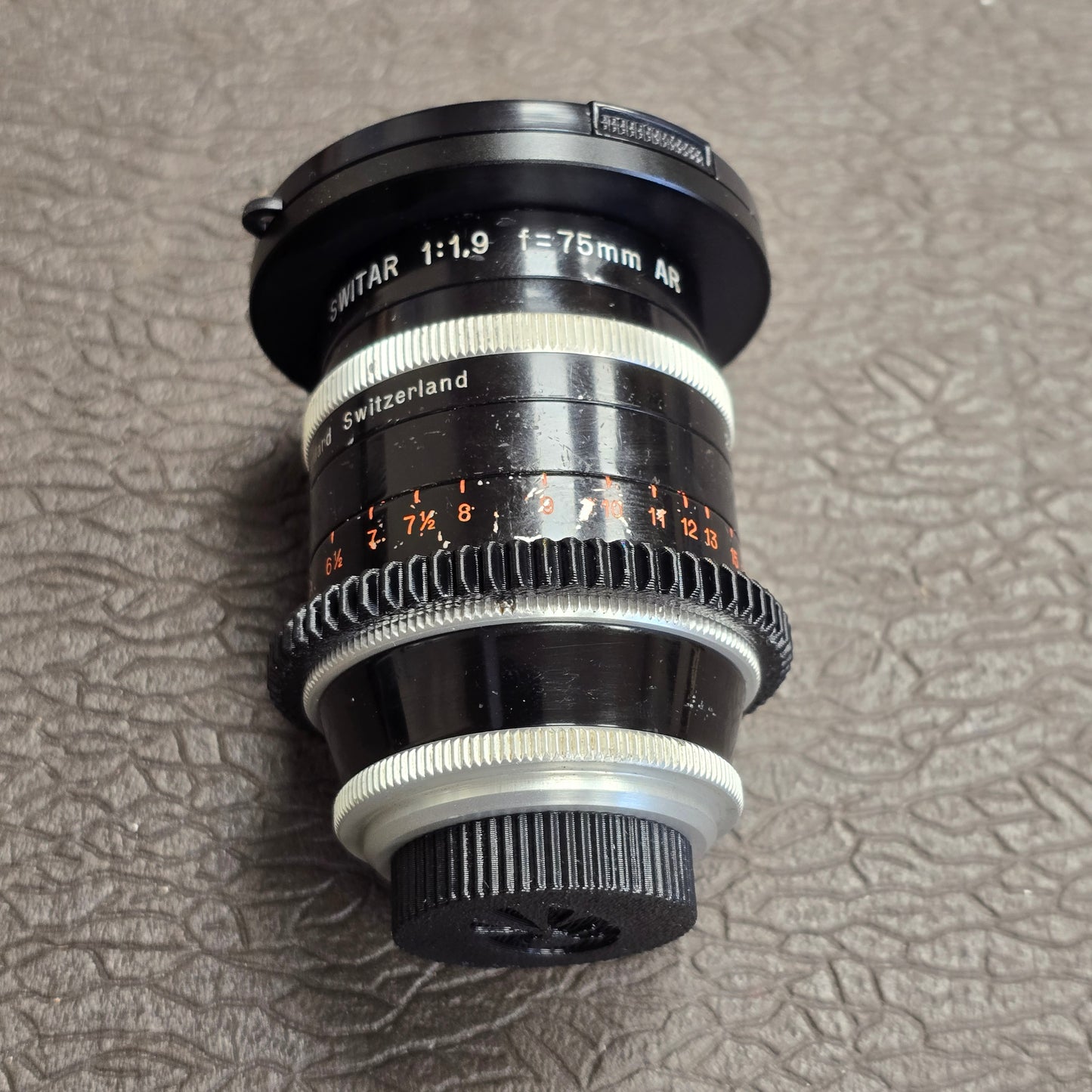 Switar 75mm f1.9 AR C-Mount Lens S# 658729