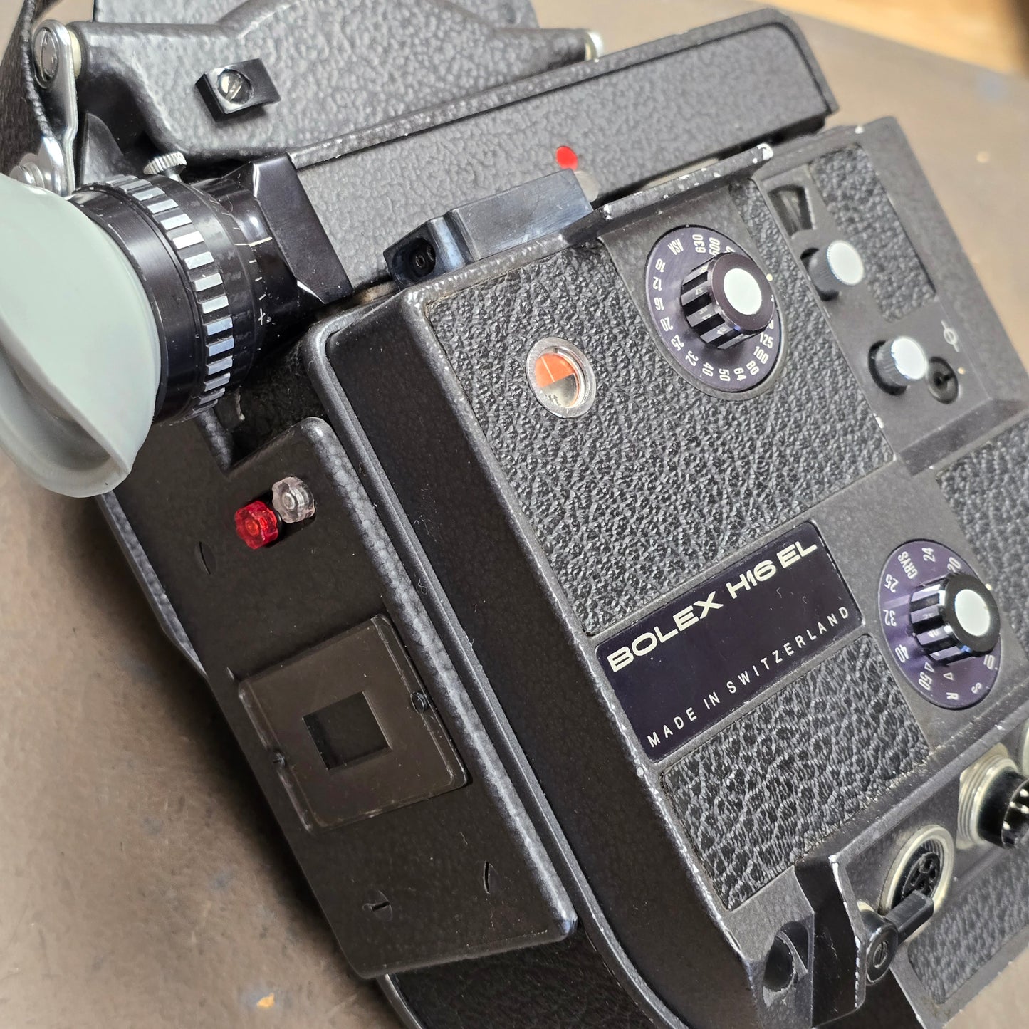 Bolex EL Super 16mm Camera Package with Tested Super 8 Custom Cage & Grip Batteries S# 310894