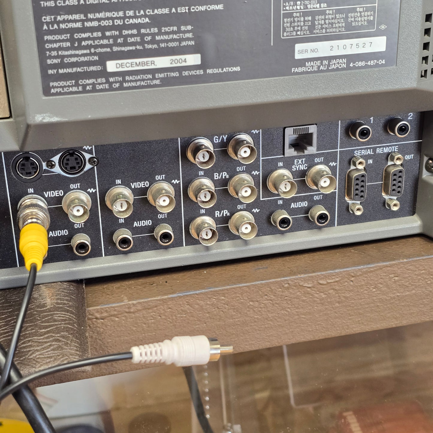 Sony Trinitron Color Video Monitor Model PVM-14L5 S# 2107527