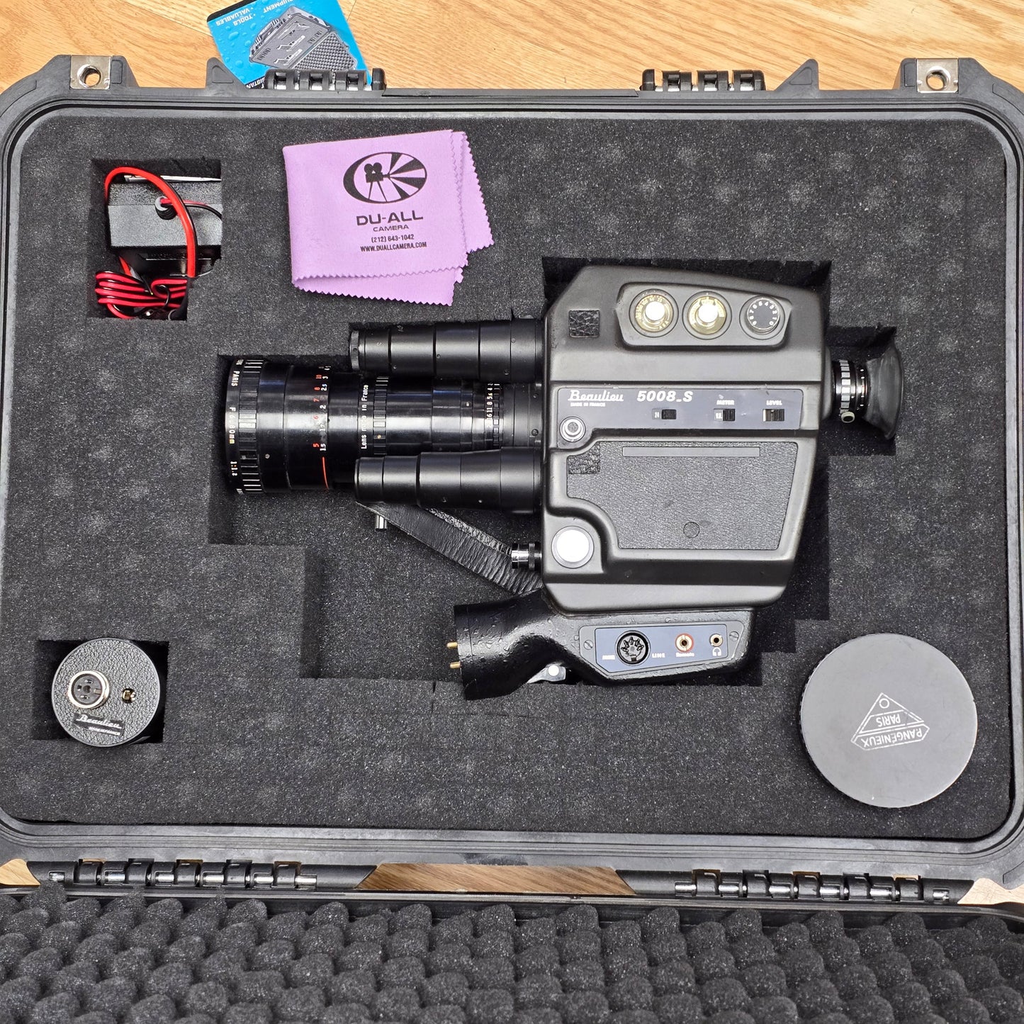 Beaulieu 5008.S Super 8mm Camera S# 445183 with Angenieux 6-80mm T1.2 Zoom lens S# 1402332