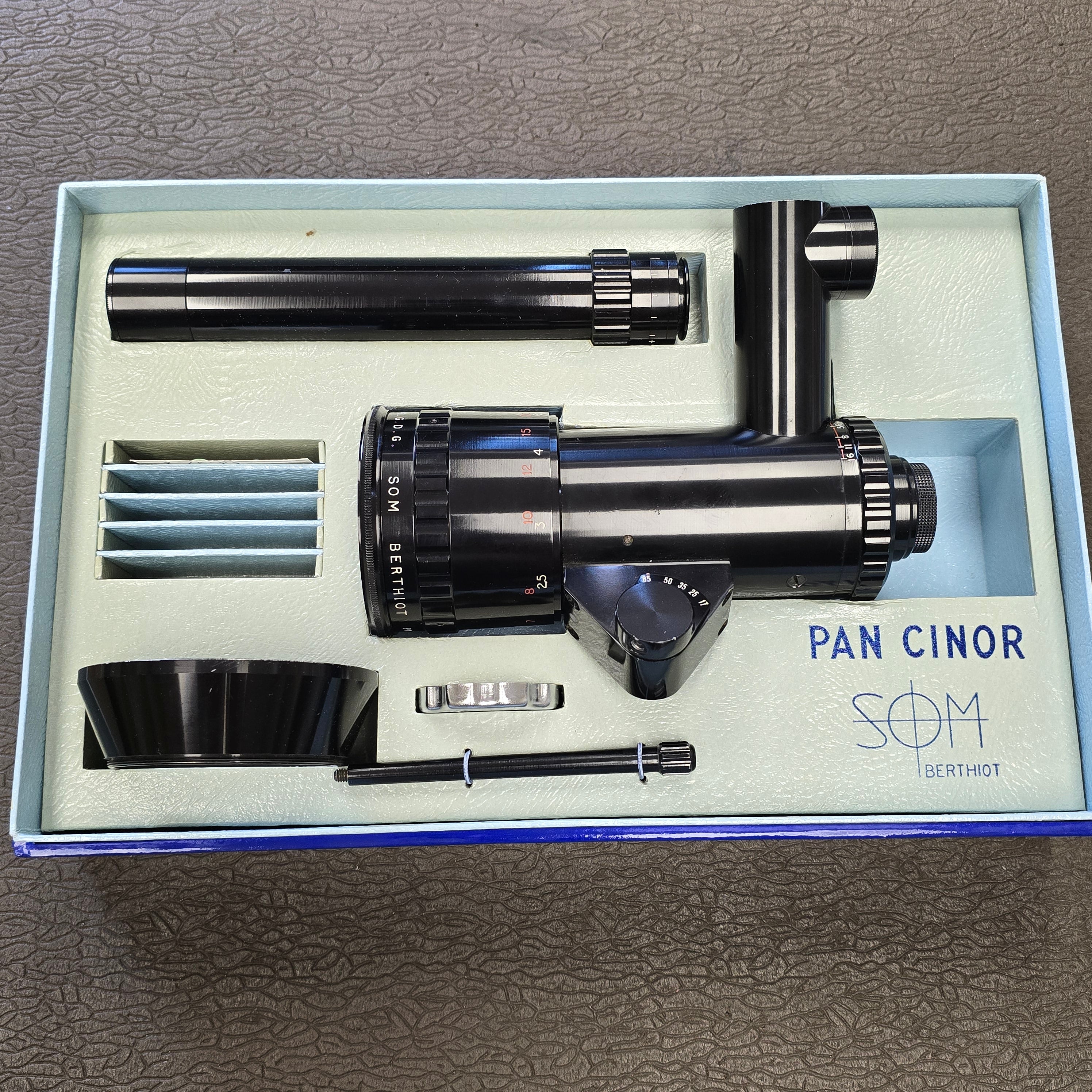 Som Berthiot Pan Cinor 17-85mm T2.66 C-Mount Zoom lens with Dogleg