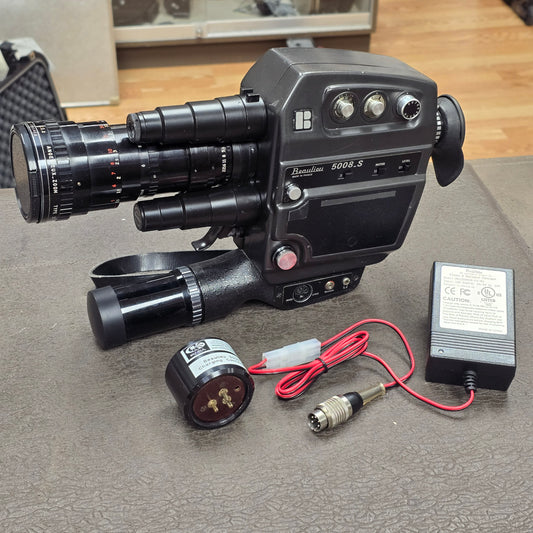 Beaulieu 5008.S Super 8mm Camera S#440769 with Angenieux 6-80mm f1.2/T1.4 Zoom lens S# 1395785