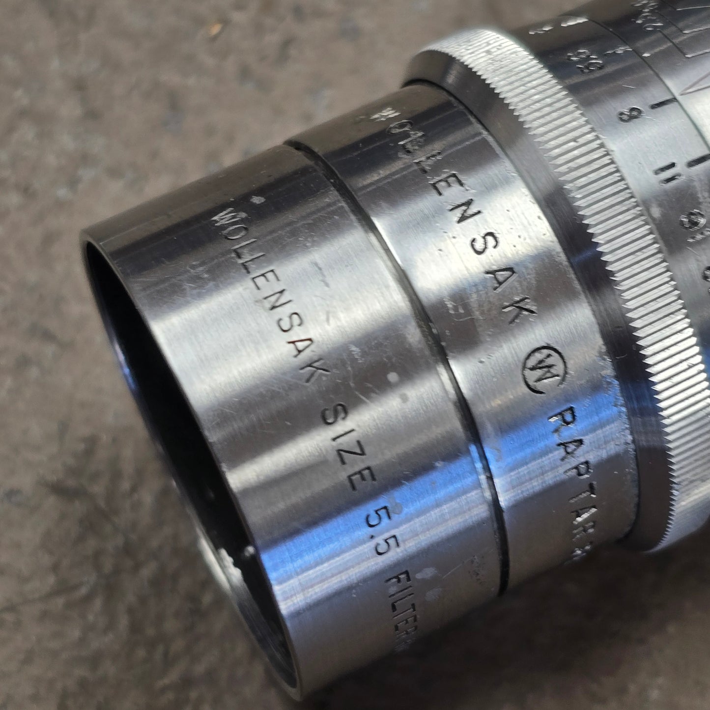Wollensak Cine Raptar 75mm 3" f2.5 C-Mount Telephoto lens S# B12333