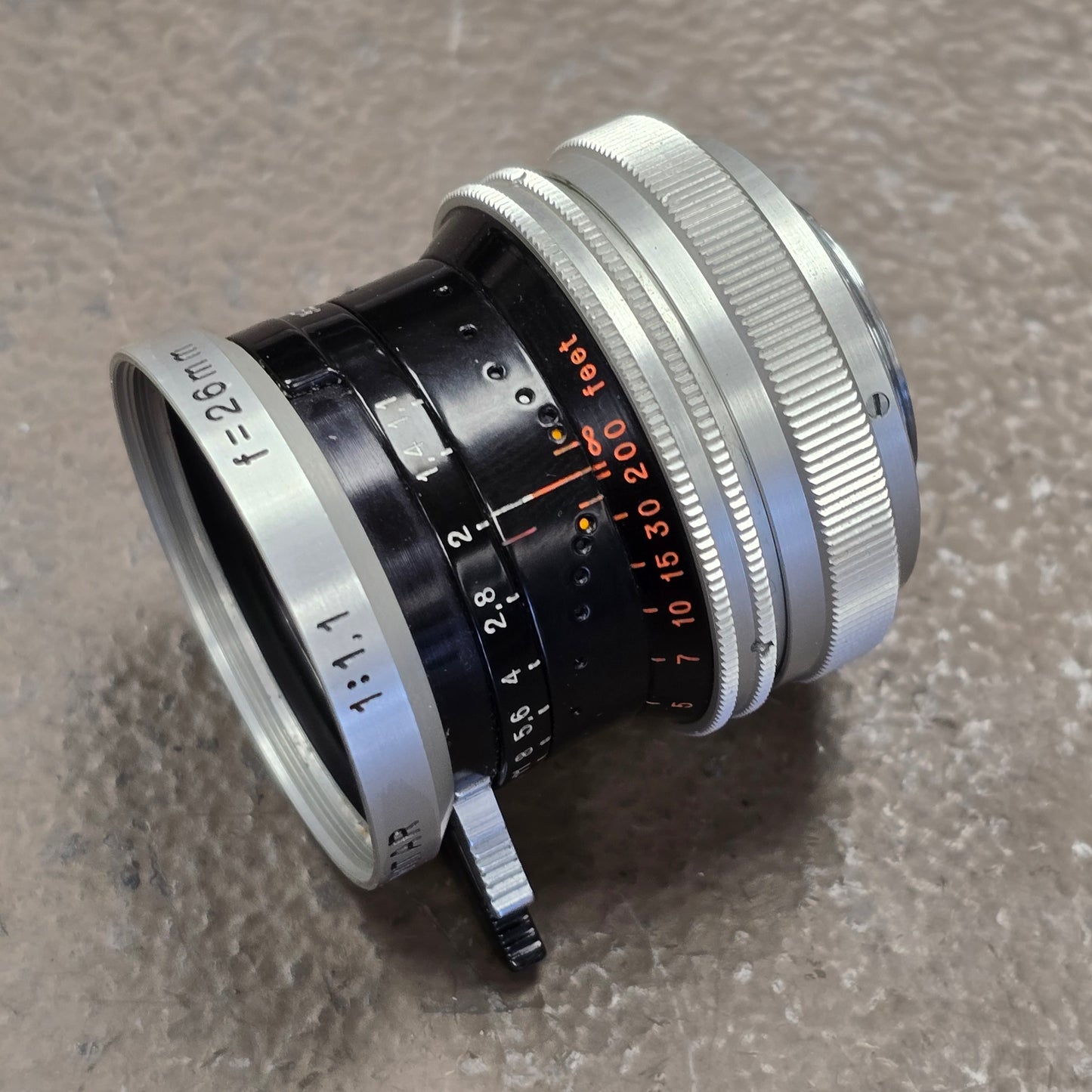 Switar 26mm Macro Preset f/1.1 H16 RX C-Mount Lens S# 1106671