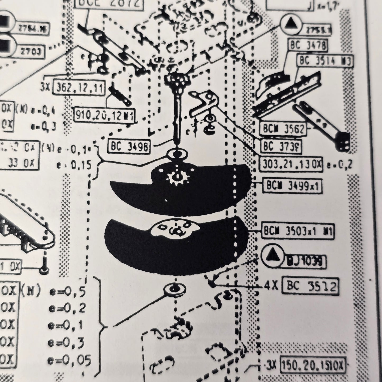 Bolex Shutter Blades set BCM3499 / BCM 3503