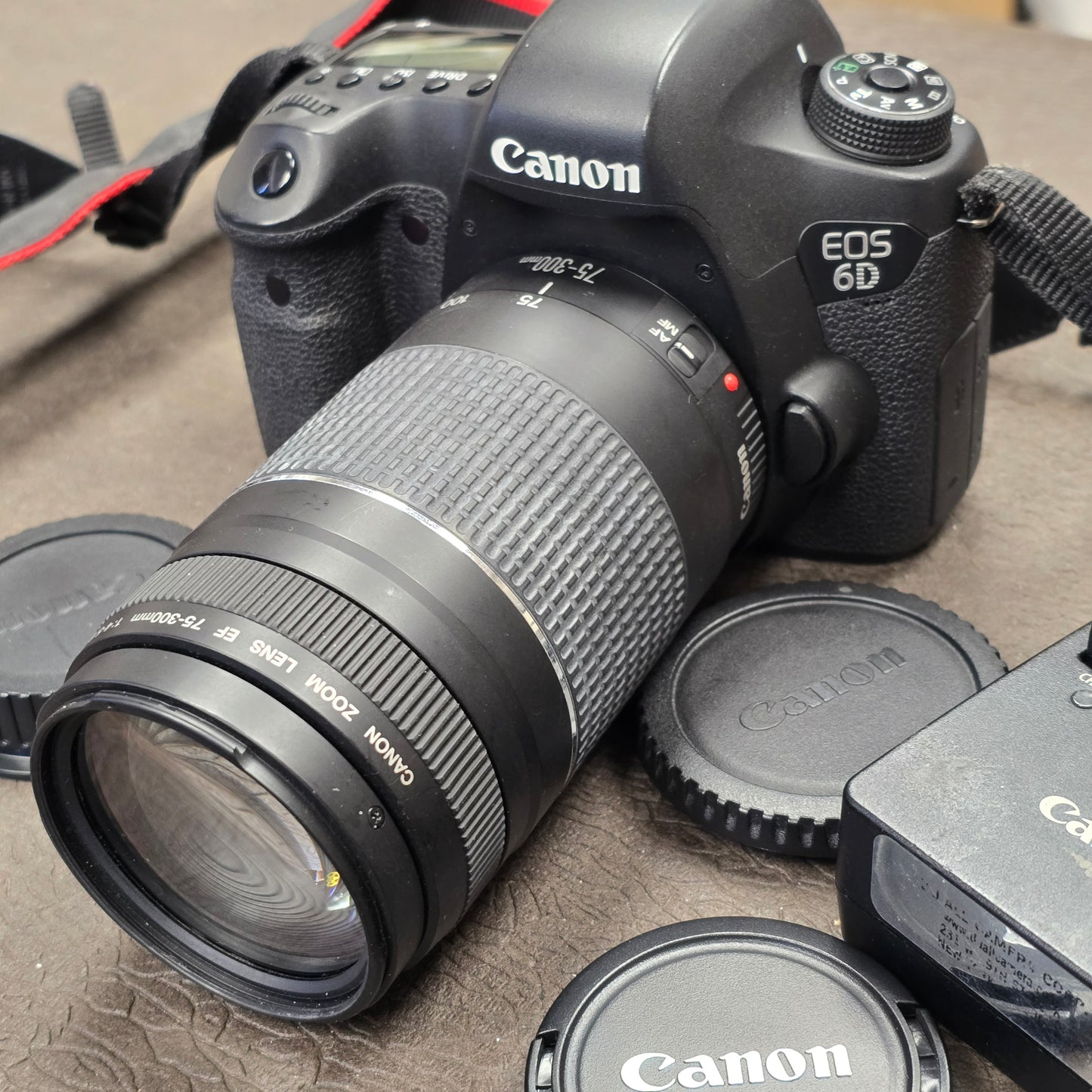 Canon EOS 6D DSLR Camera Body with Canon 75-300mm Zoom Lens