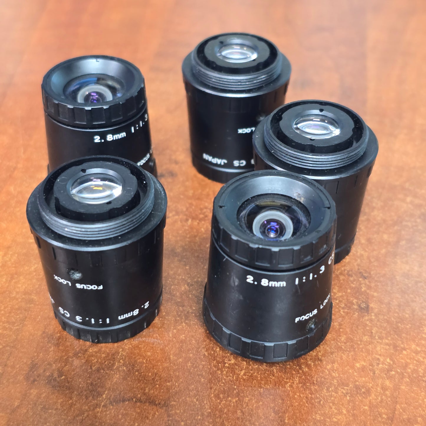 2.8mm 1:1.3 CS C-Mount CCTV Lens ( Lot of 5 )