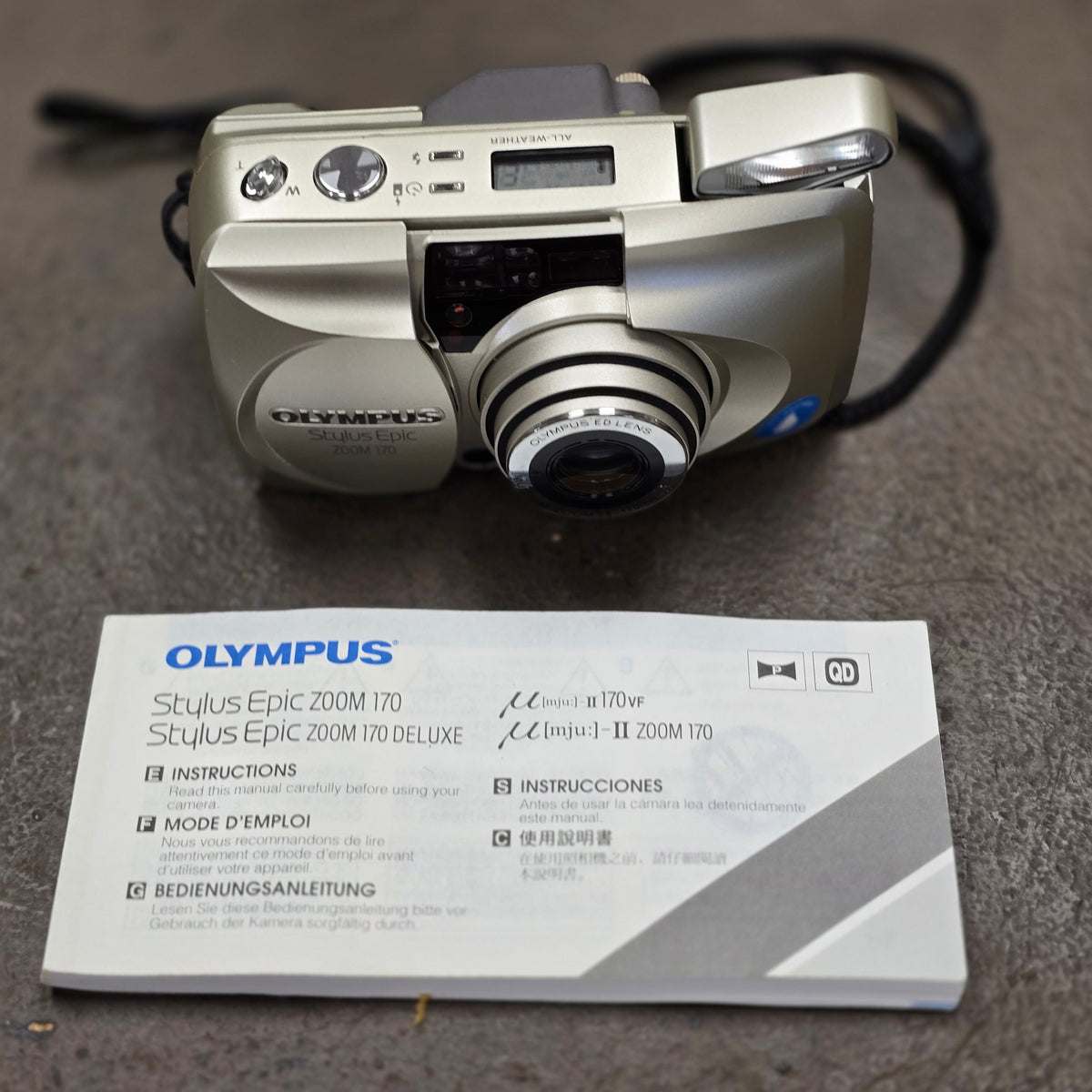 Olympus Stylus Epic Zoom 170 35mm All Weather Point & Shoot Camera With Case S# 4361150