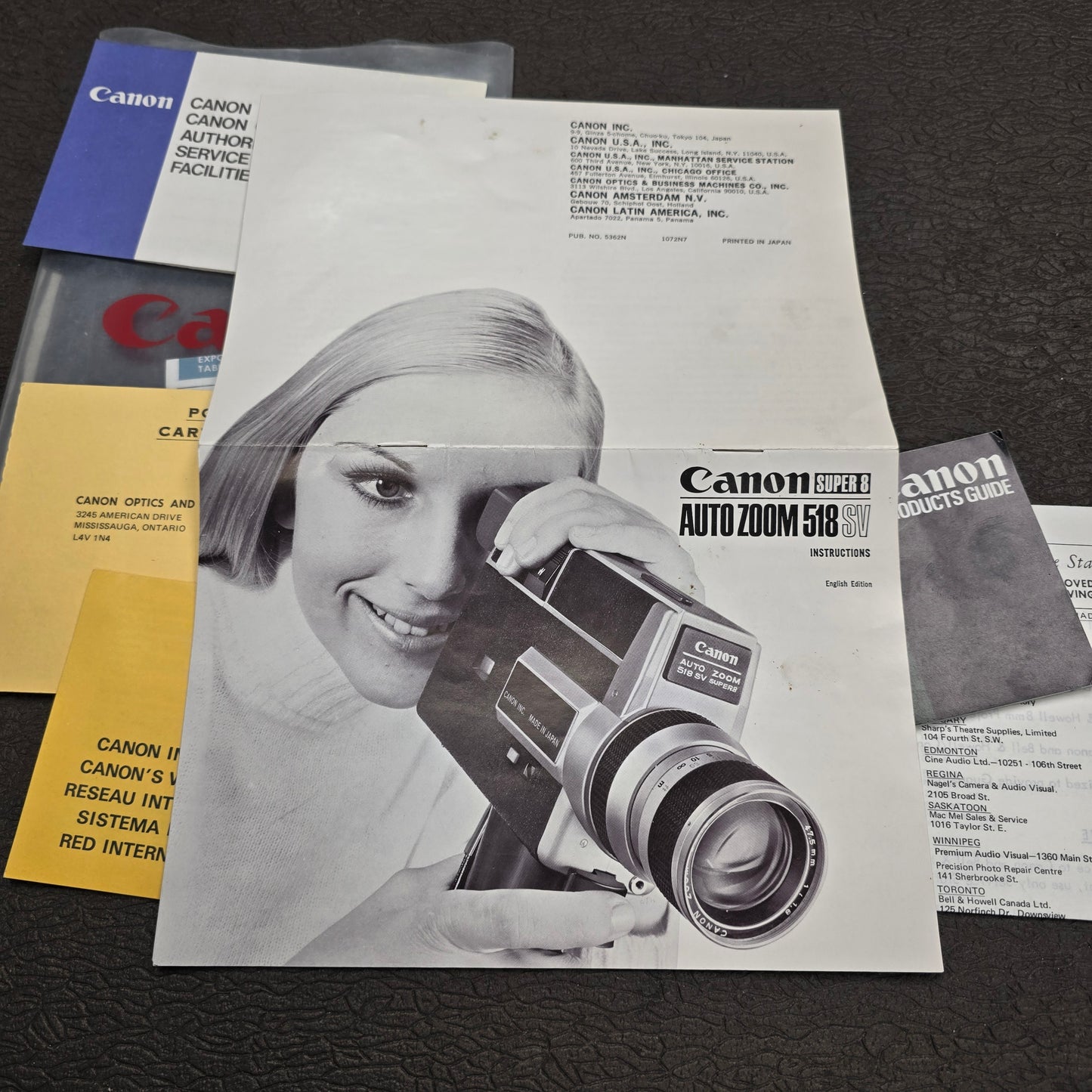 Canon 518 Auto Zoom SV (Special Version) Super 8mm Camera S# 204210