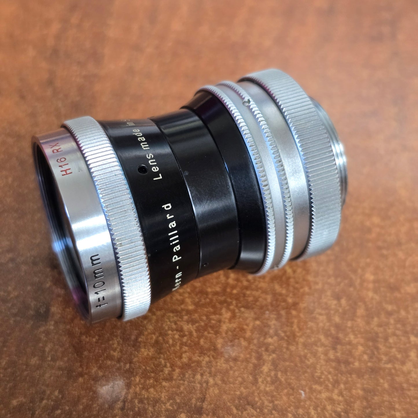 Switar 10mm f1.6 H16 RX C-Mount Lens S# 1037491 with Lens Shade & Filters
