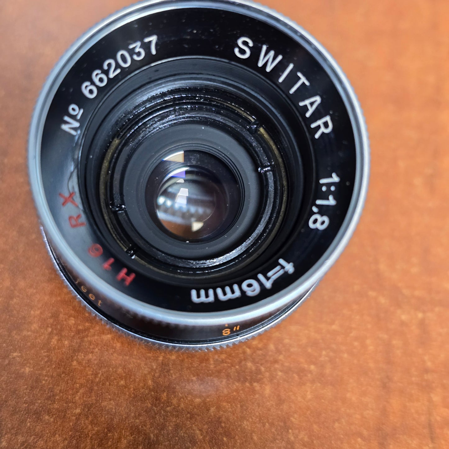 Switar 16mm f1.8 H16RX C-Mount Lens S# 662037