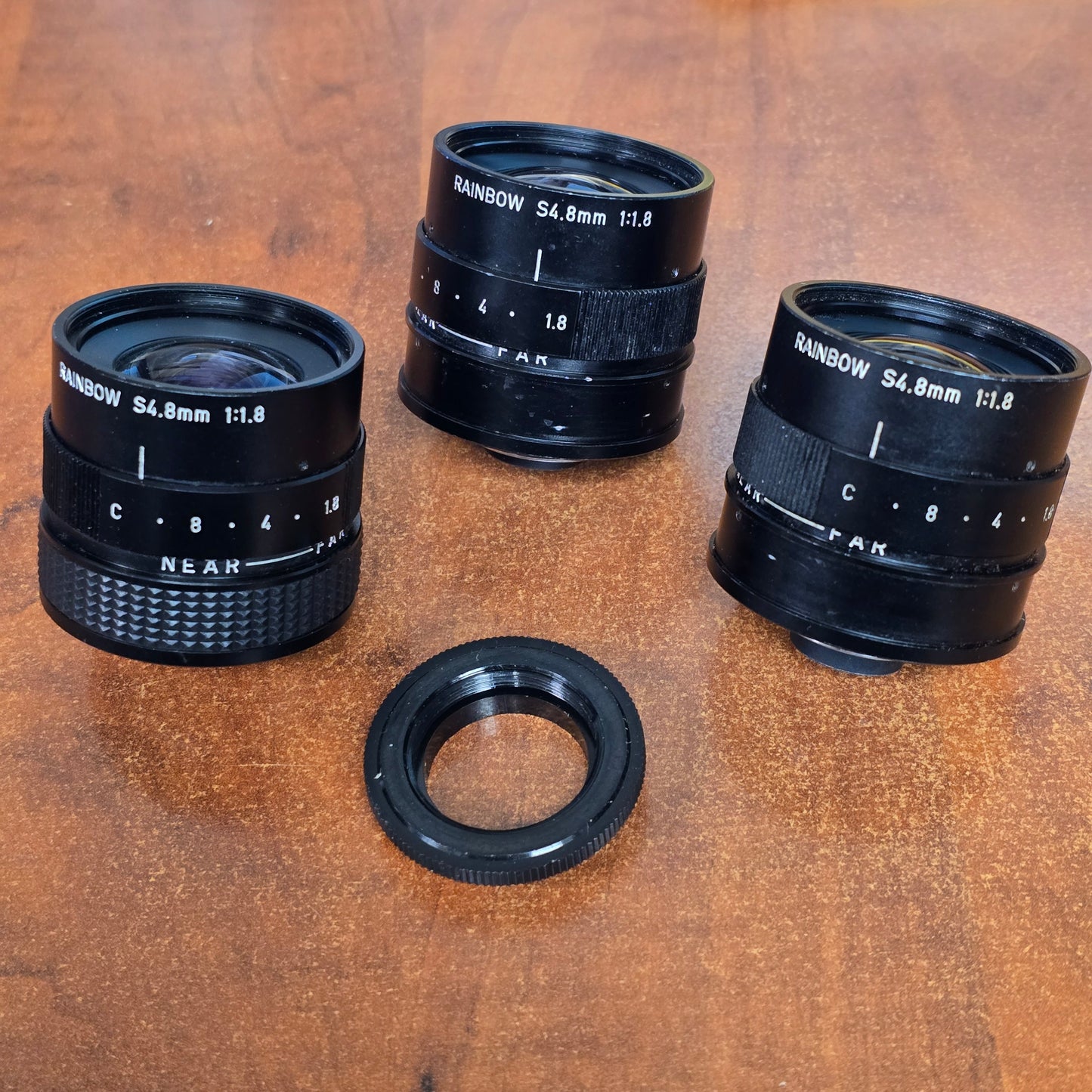 Rainbow S4.8mm 1:1.8 1/2" C-Mount CCTV Lens ( Lot of 3 )