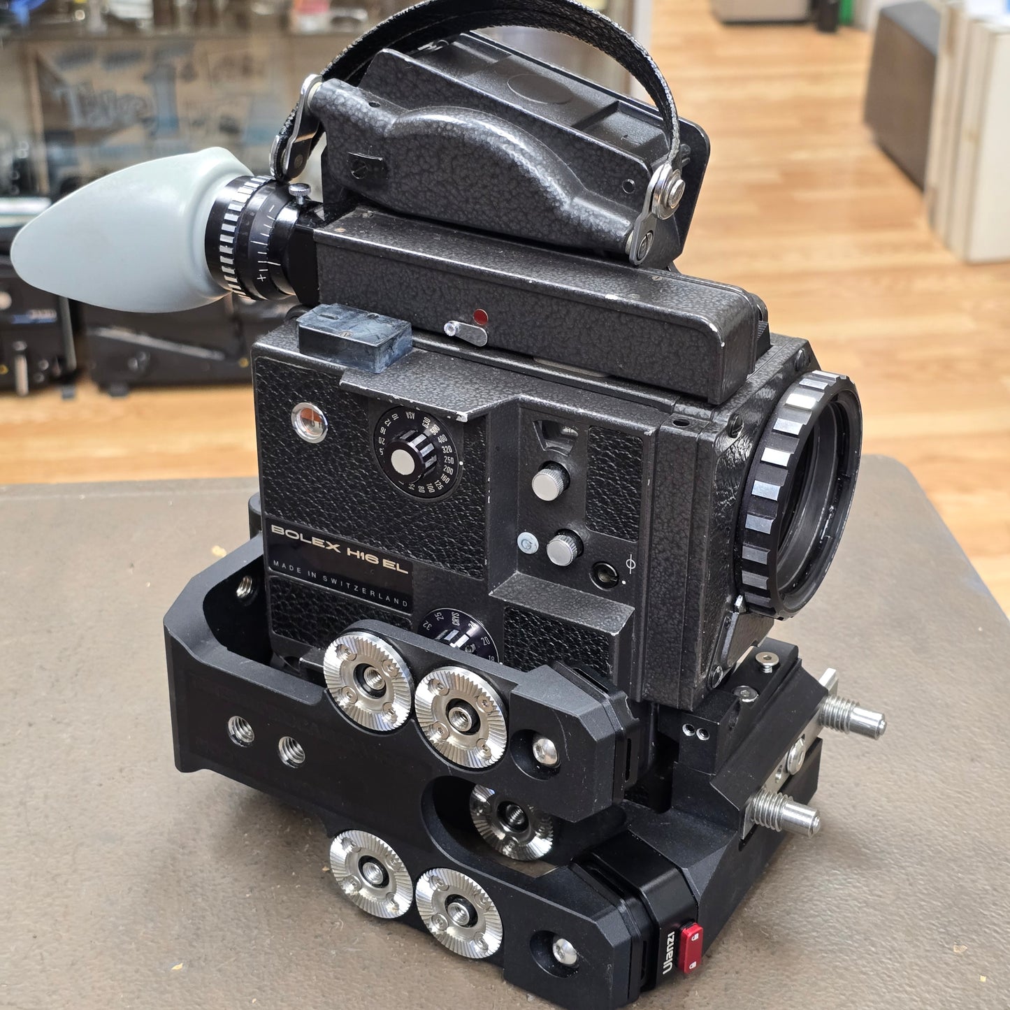 Bolex EL Super 16mm Camera Package with Tested Super 8 Custom Cage & Grip Batteries S# 310894