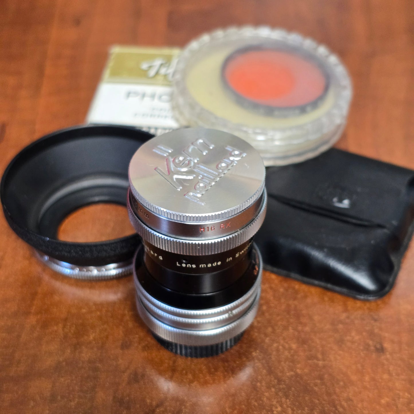 Switar 10mm f1.6 H16 RX C-Mount Lens S# 1037491 with Lens Shade & Filters