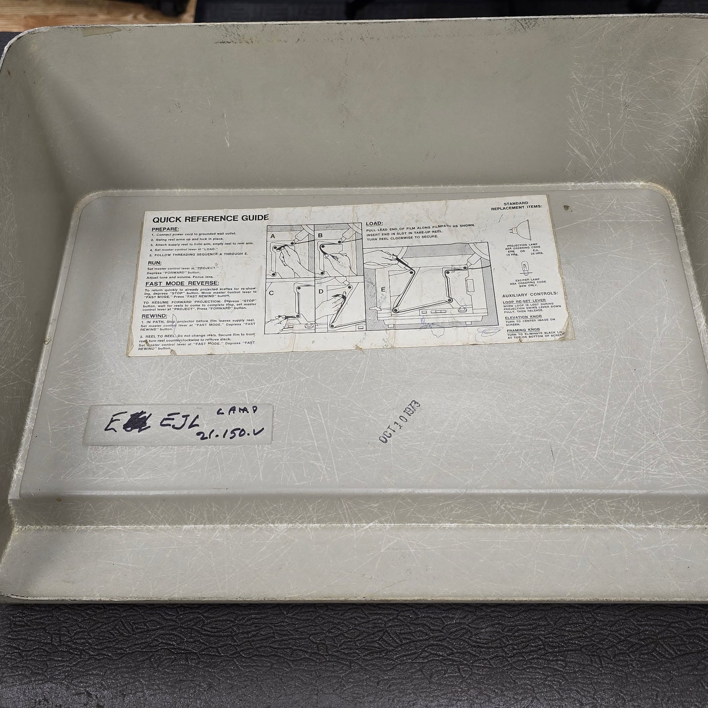 Singer Graflex Insta-Load 16mm Slotload Sound Projector for Parts or Repair