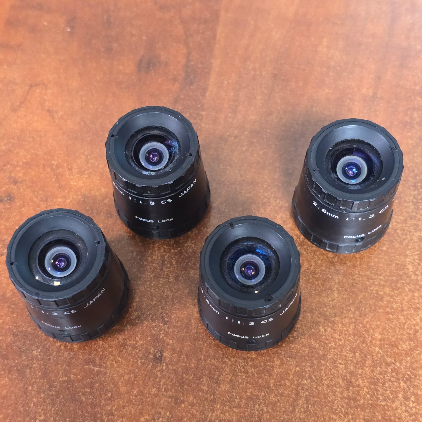 2.8mm 1:1.3 CS C-Mount CCTV Lens ( Lot of 4 )