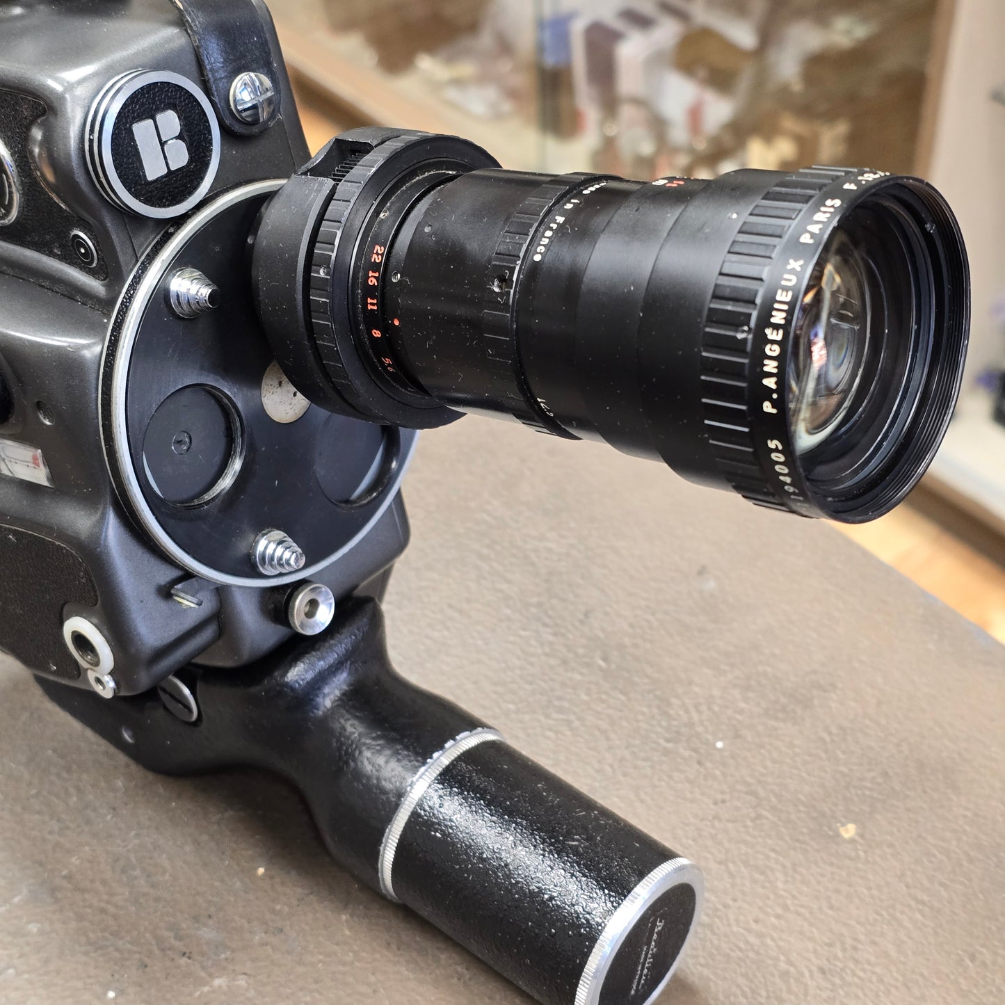 Beaulieu R-16 Camera Body S# 663661 with Angenieux 12.5-75mm Zoom lens S# 1194005