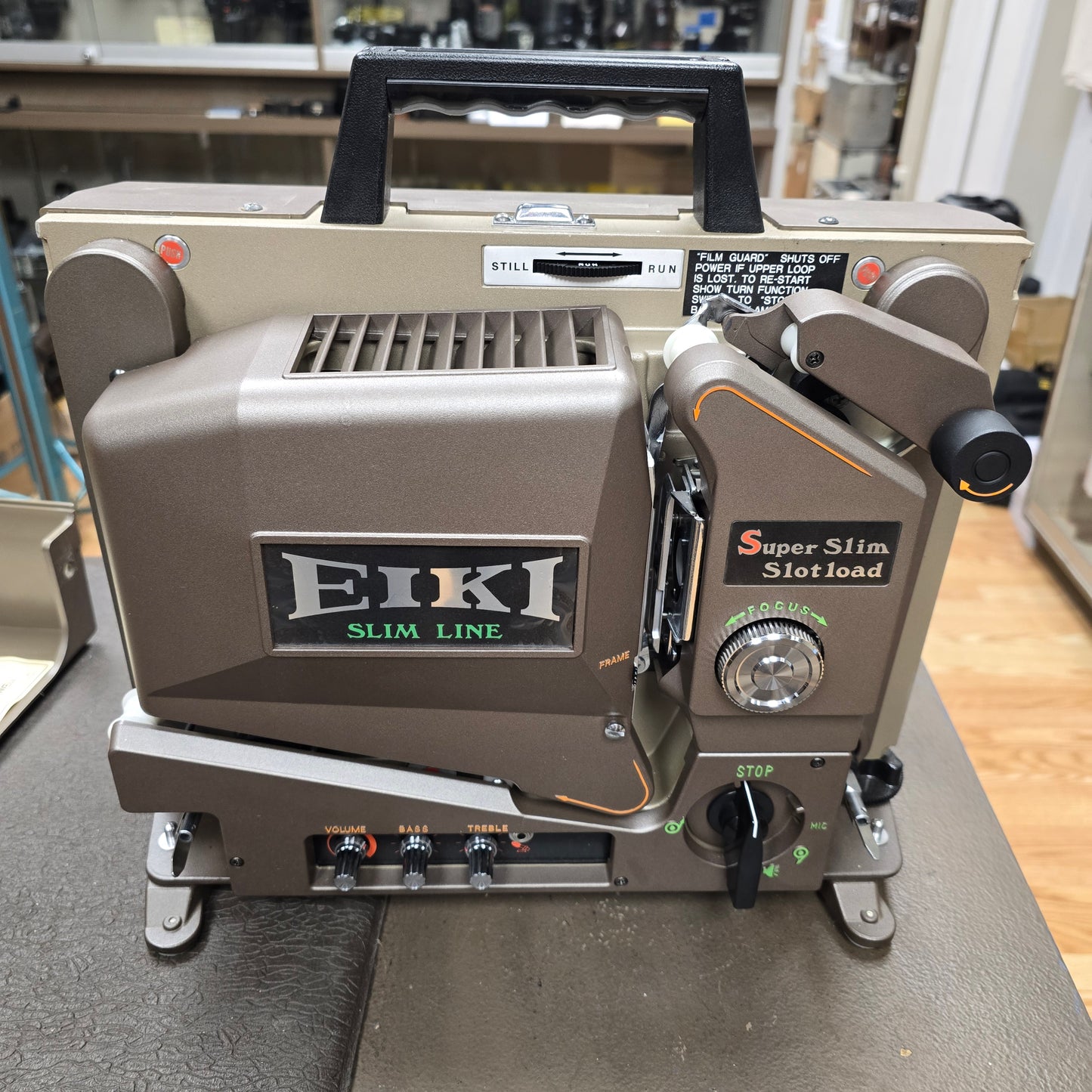 Eiki SSL-O / 3580 Slimline 16mm Slotload Sound Projector with 50mm Lens S# 51344