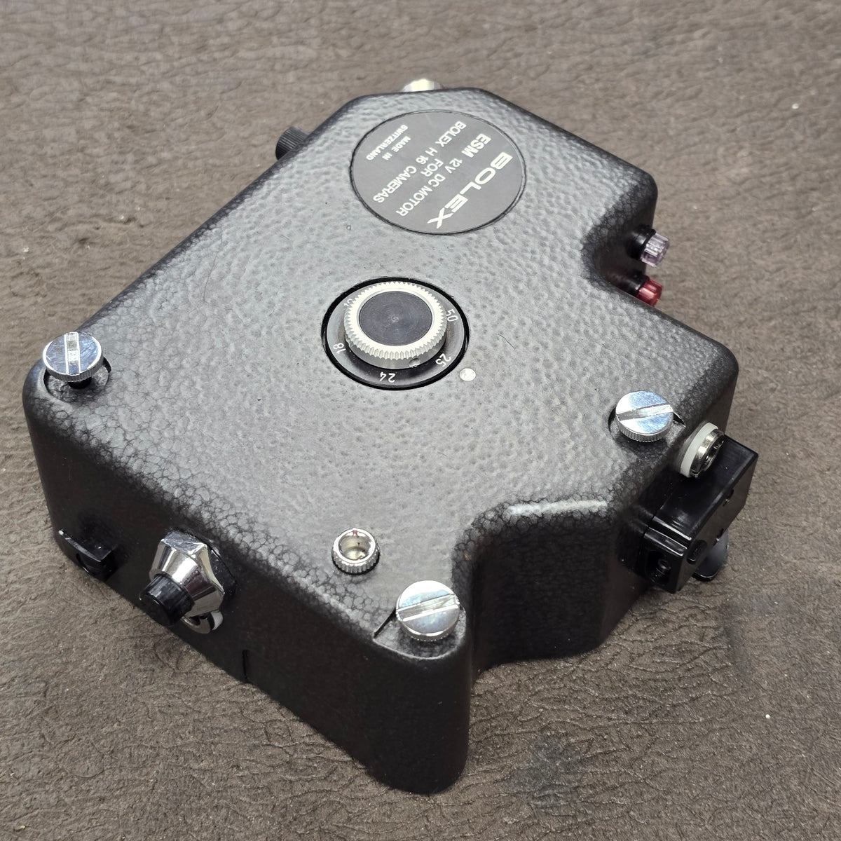 Bolex ESM Motor with ESM Power cable to 4-pin XLR & Remote On/Off Power Cable S# B5569