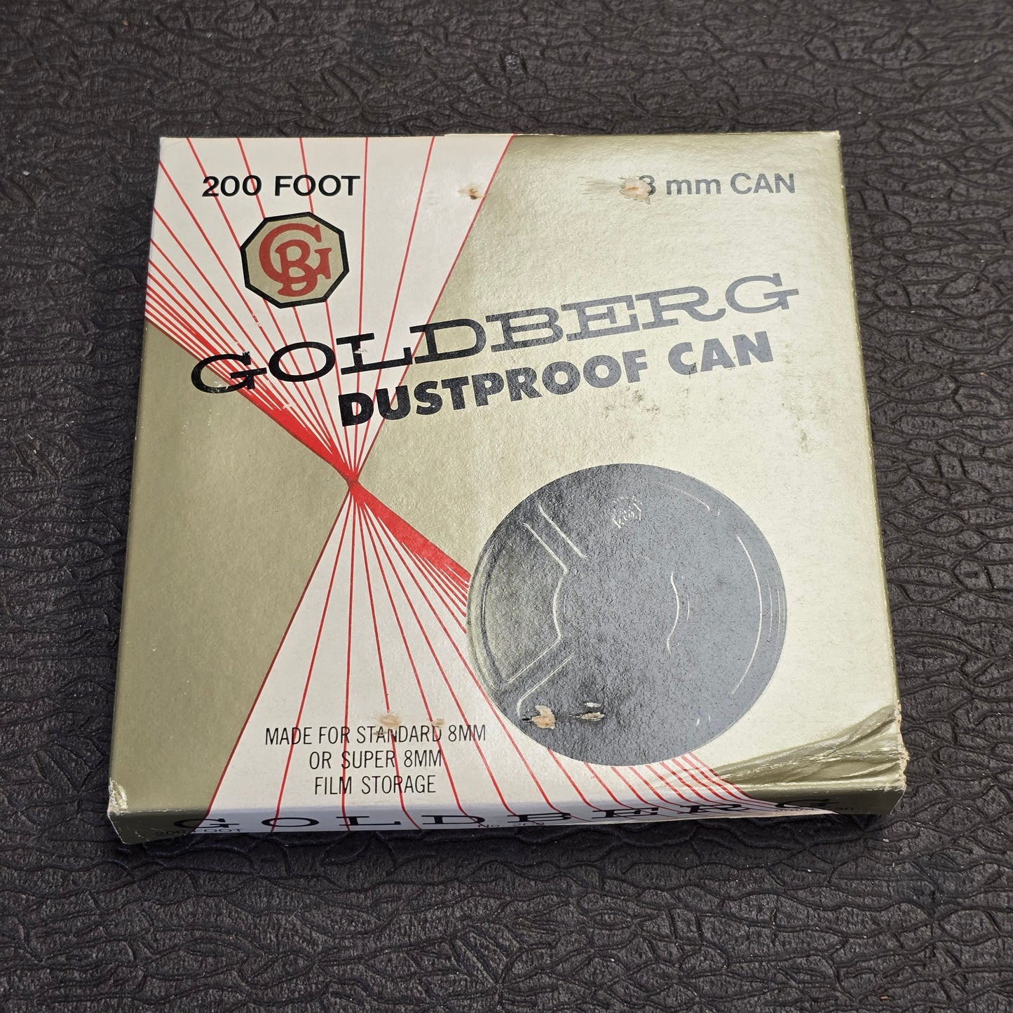 Goldberg  Super 8mm / 8mm 200' Metal Storage Can with Film Reel (New)