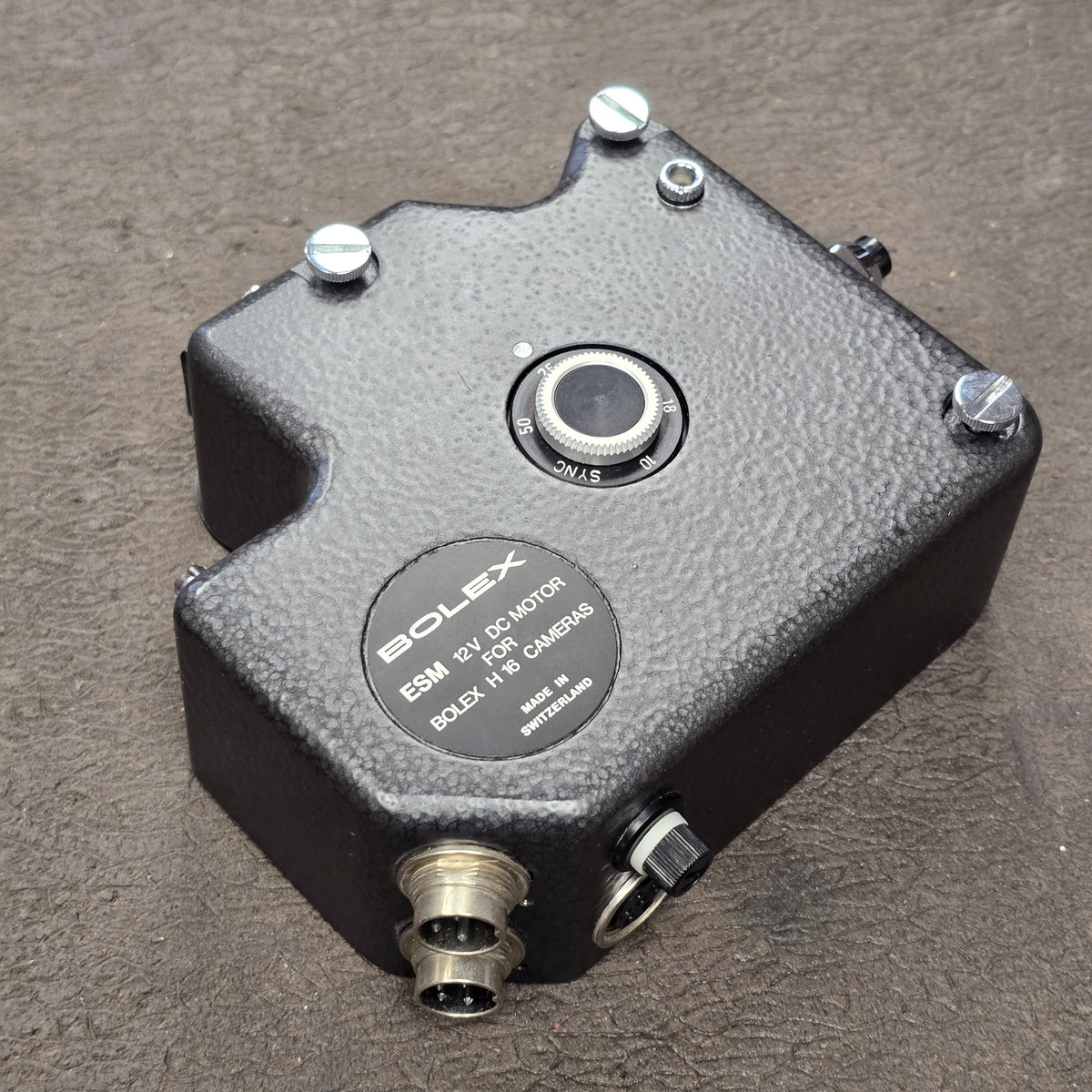 Bolex ESM Motor with ESM Power cable to 4-pin XLR & Remote On/Off Power Cable S# B5569