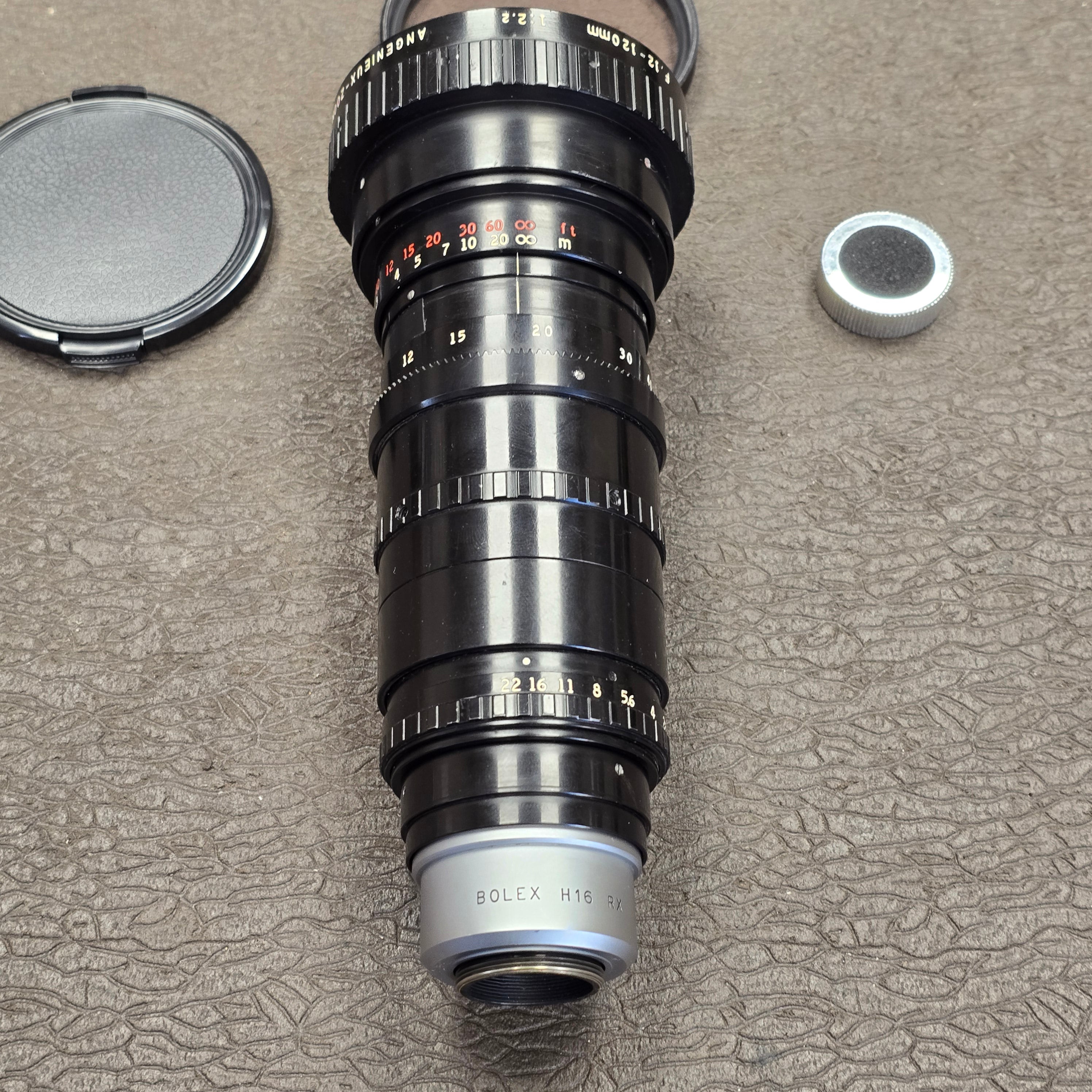 Angenieux 12-120mm f2.2/t2.8 C-Mount Zoom lens S# 1228457 – Du-All